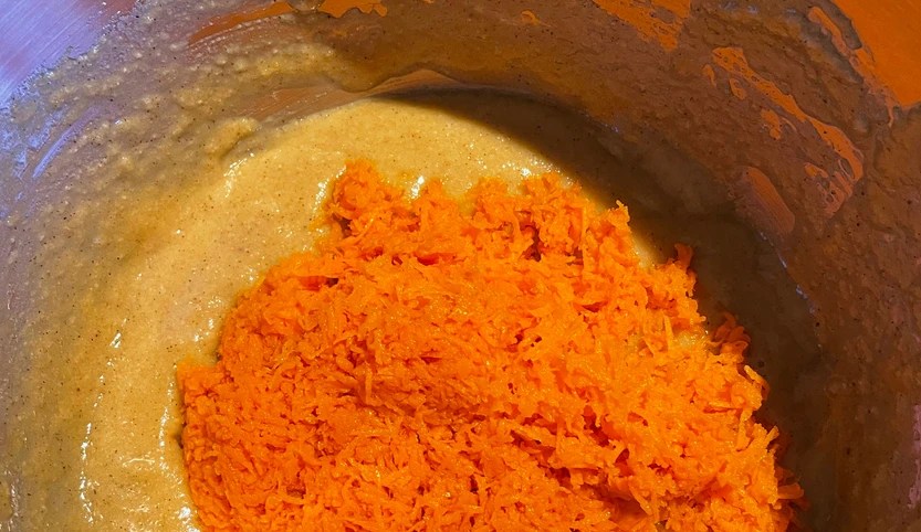 Ingredients for carrot muffin gluten free