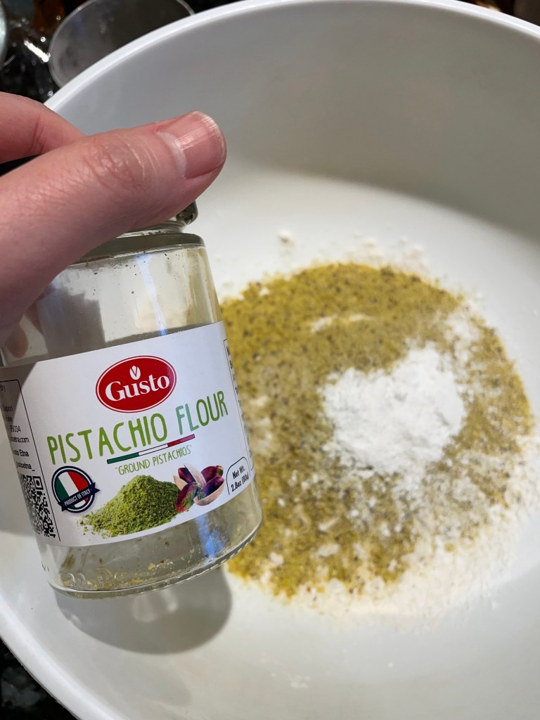 Pistachio cake dry ingredients
