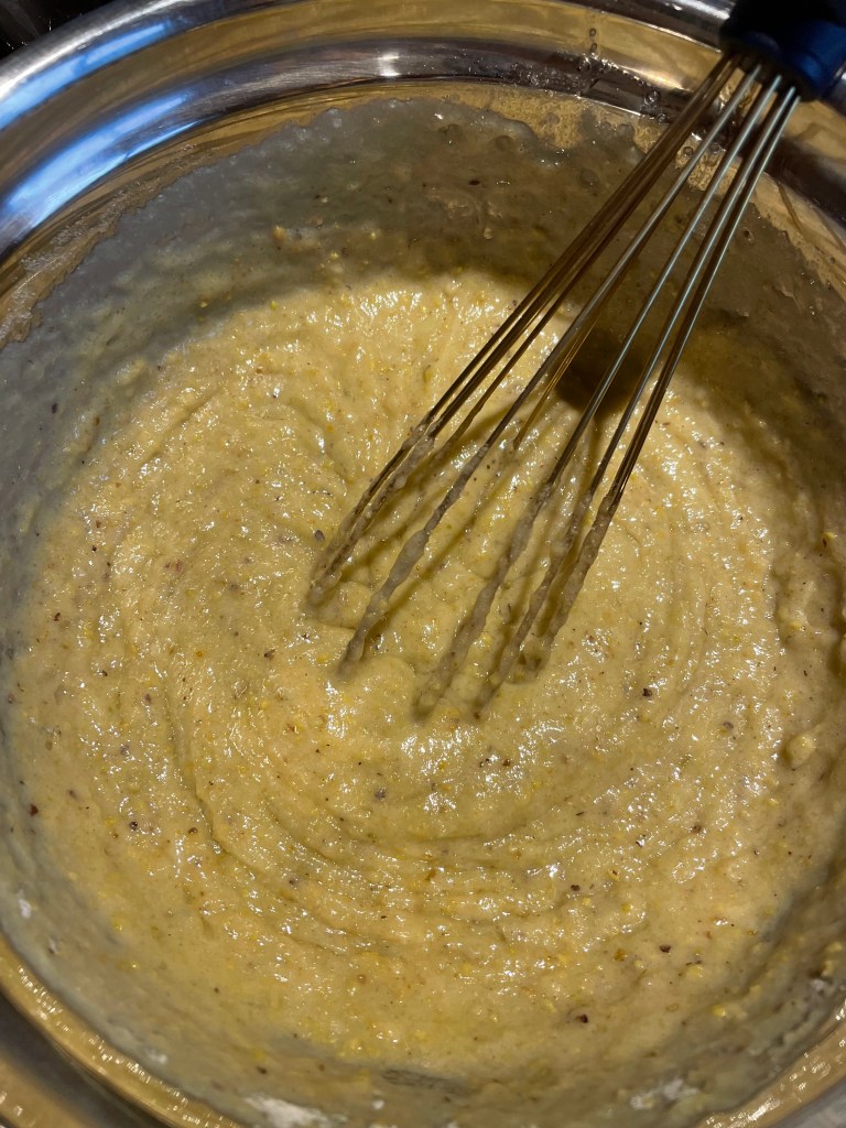 Pistachio cake batter
