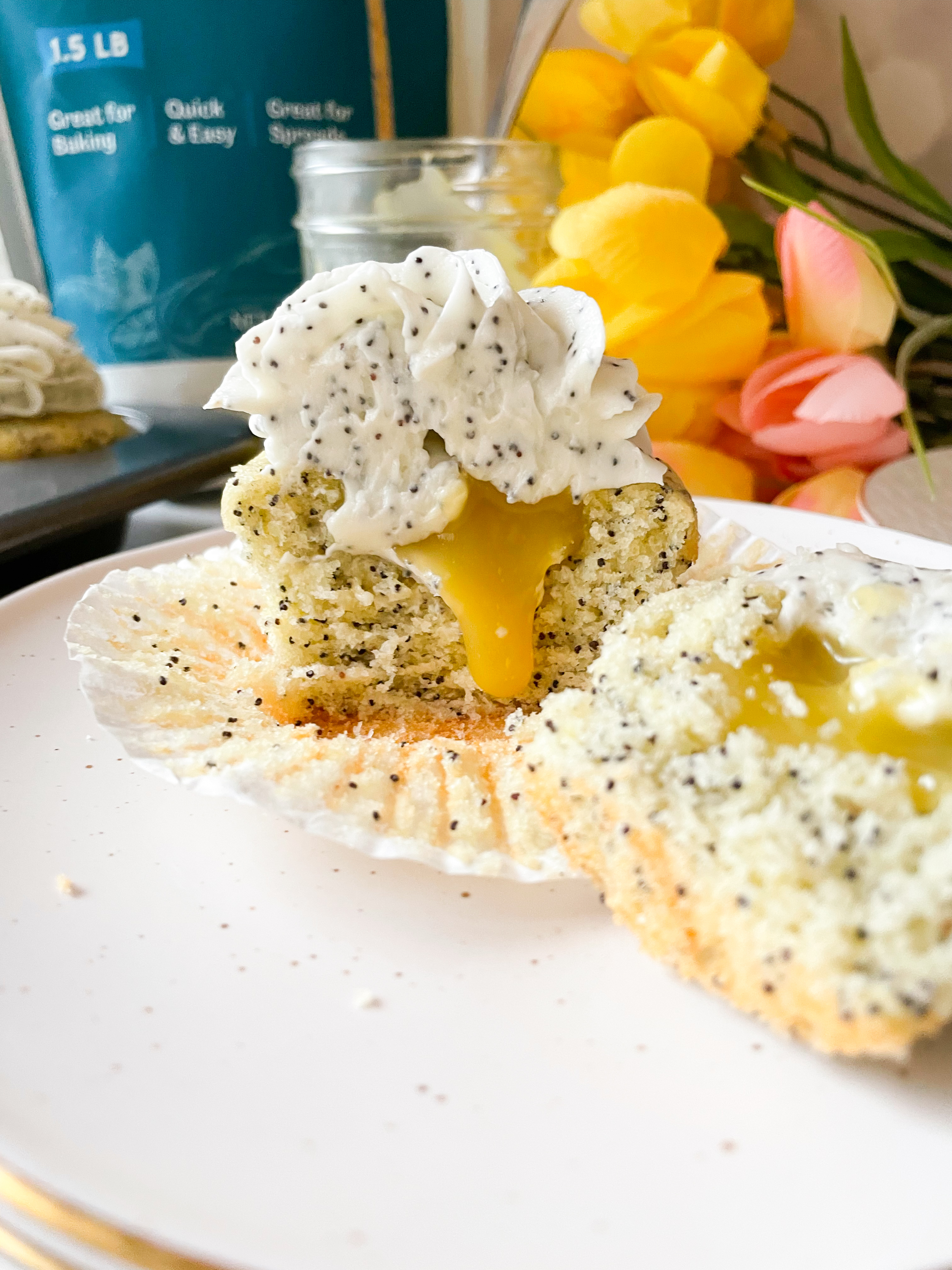 Gluten Free Lemon Poppy Seed Cupcakes