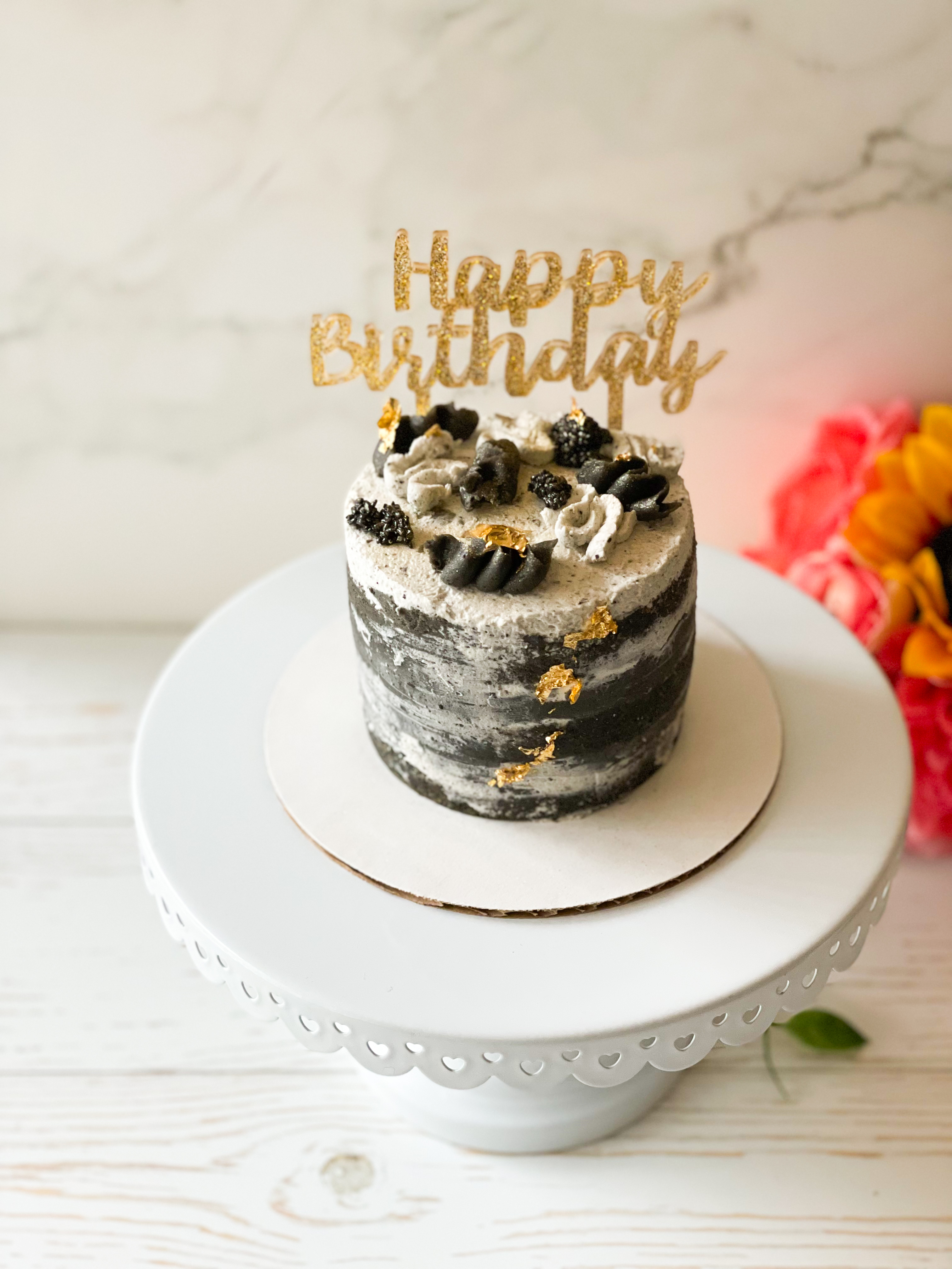 Gluten Free Black Sesame Mini Cake