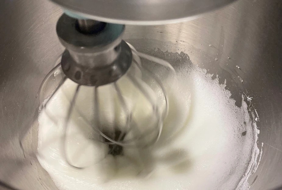 Whipping egg whites