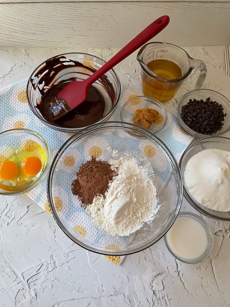 Miso Brownie ingredients