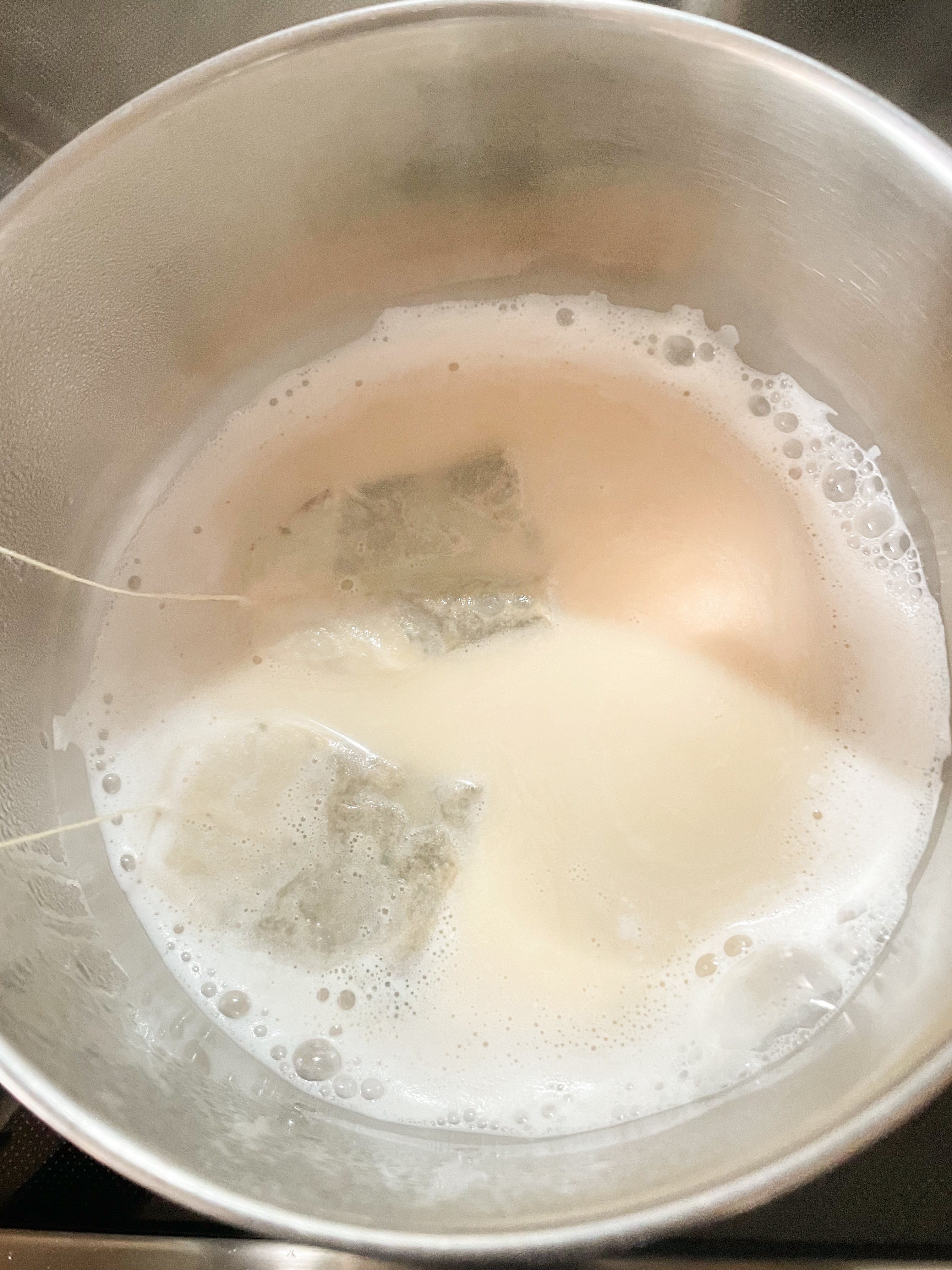 Chai tea infused milk