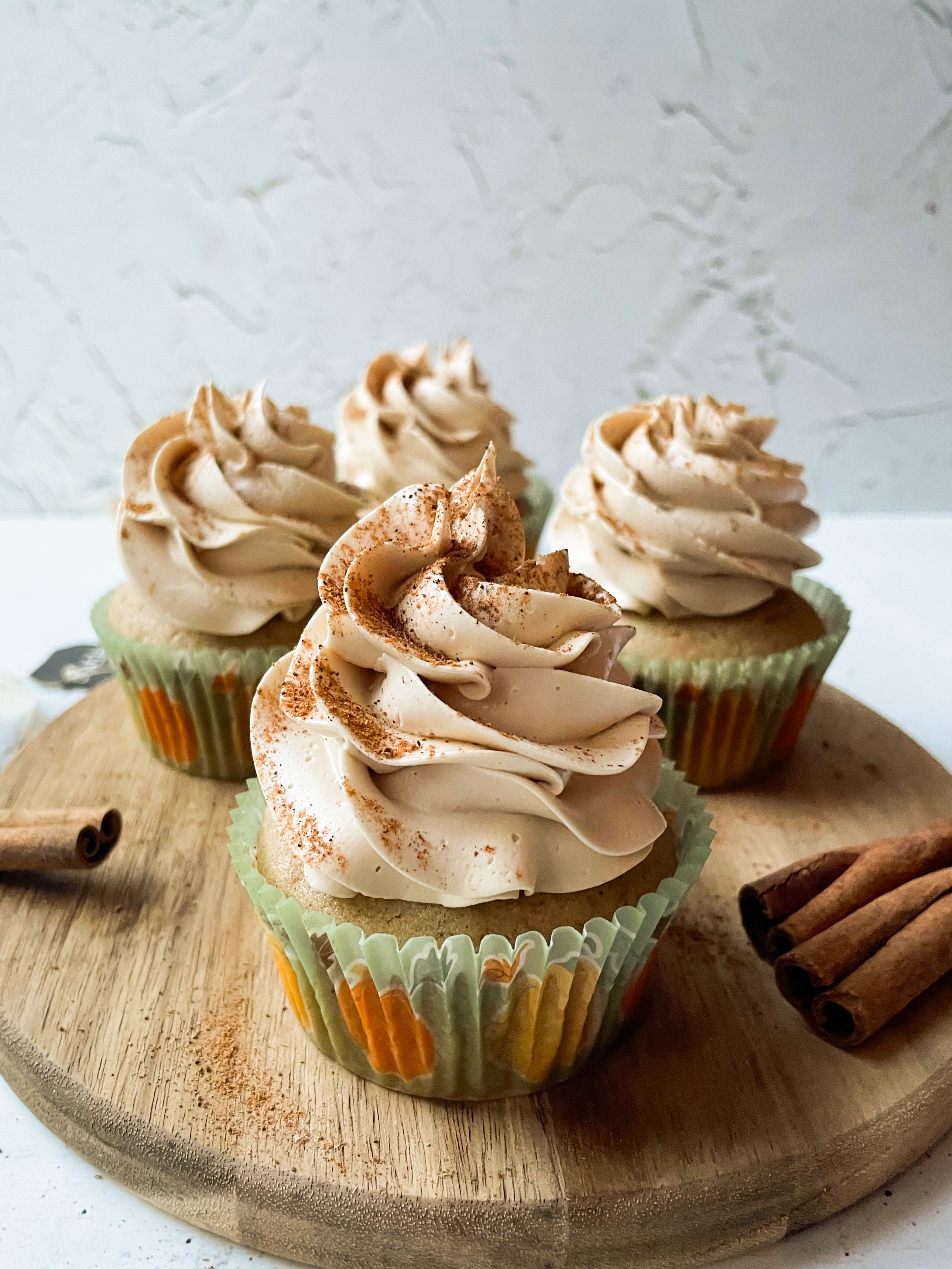 Gluten free chai cupcakes with brown sugar Swiss meringue buttercream