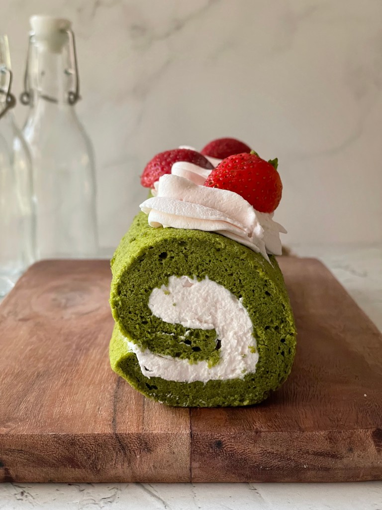 Matcha chiffon roll gluten free