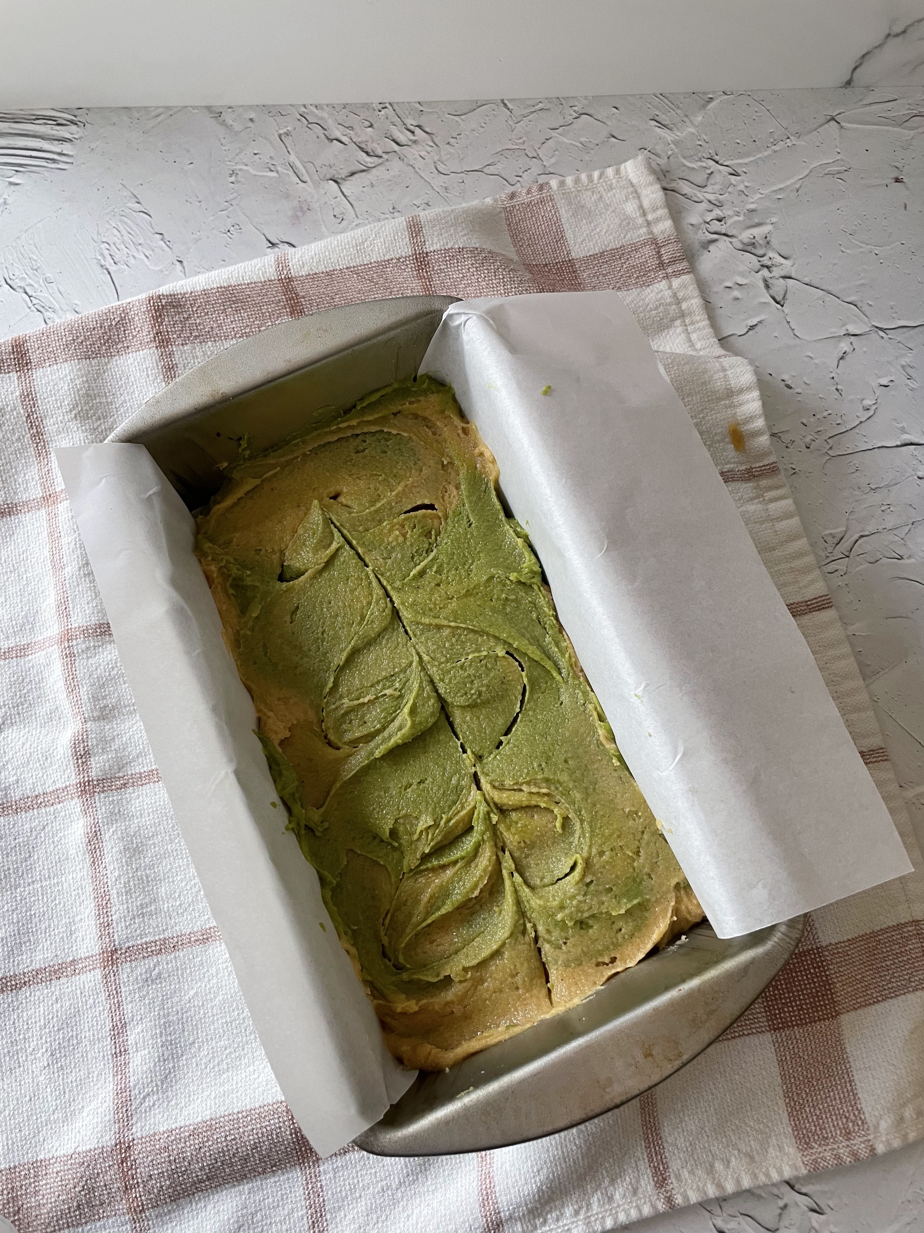 Gluten Free Pumpkin & Matcha Marble Pound Cake