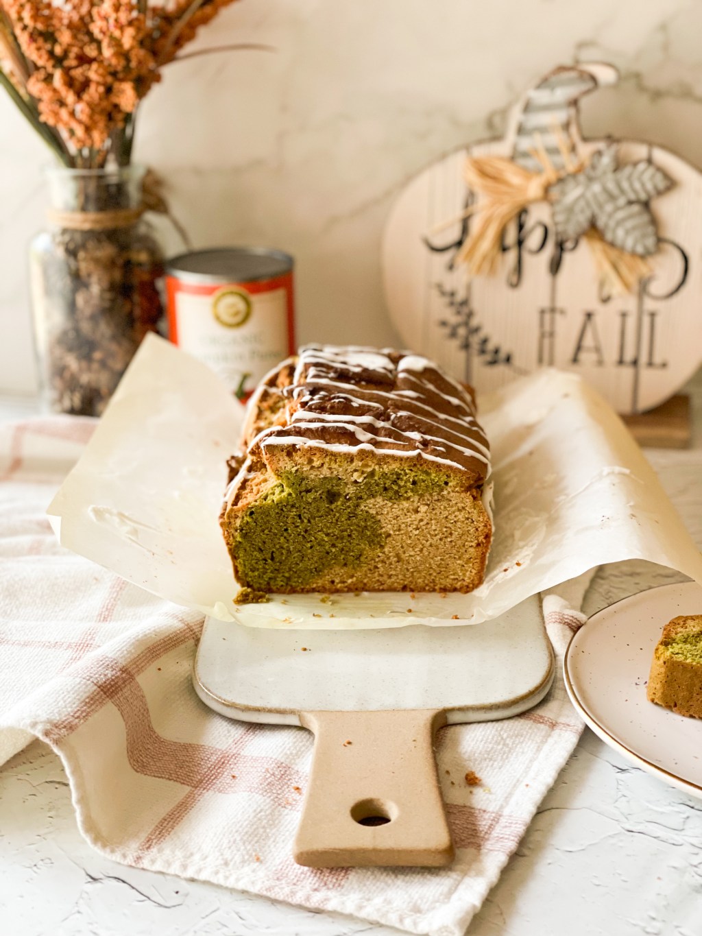 Gluten Free Pumpkin & Matcha Marble Pound&nbsp;Cake