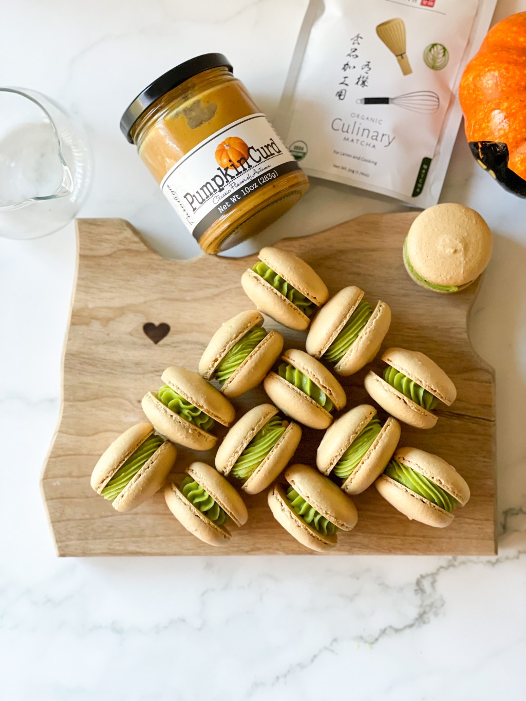 Dirty Matcha Pumpkin&nbsp;Macarons