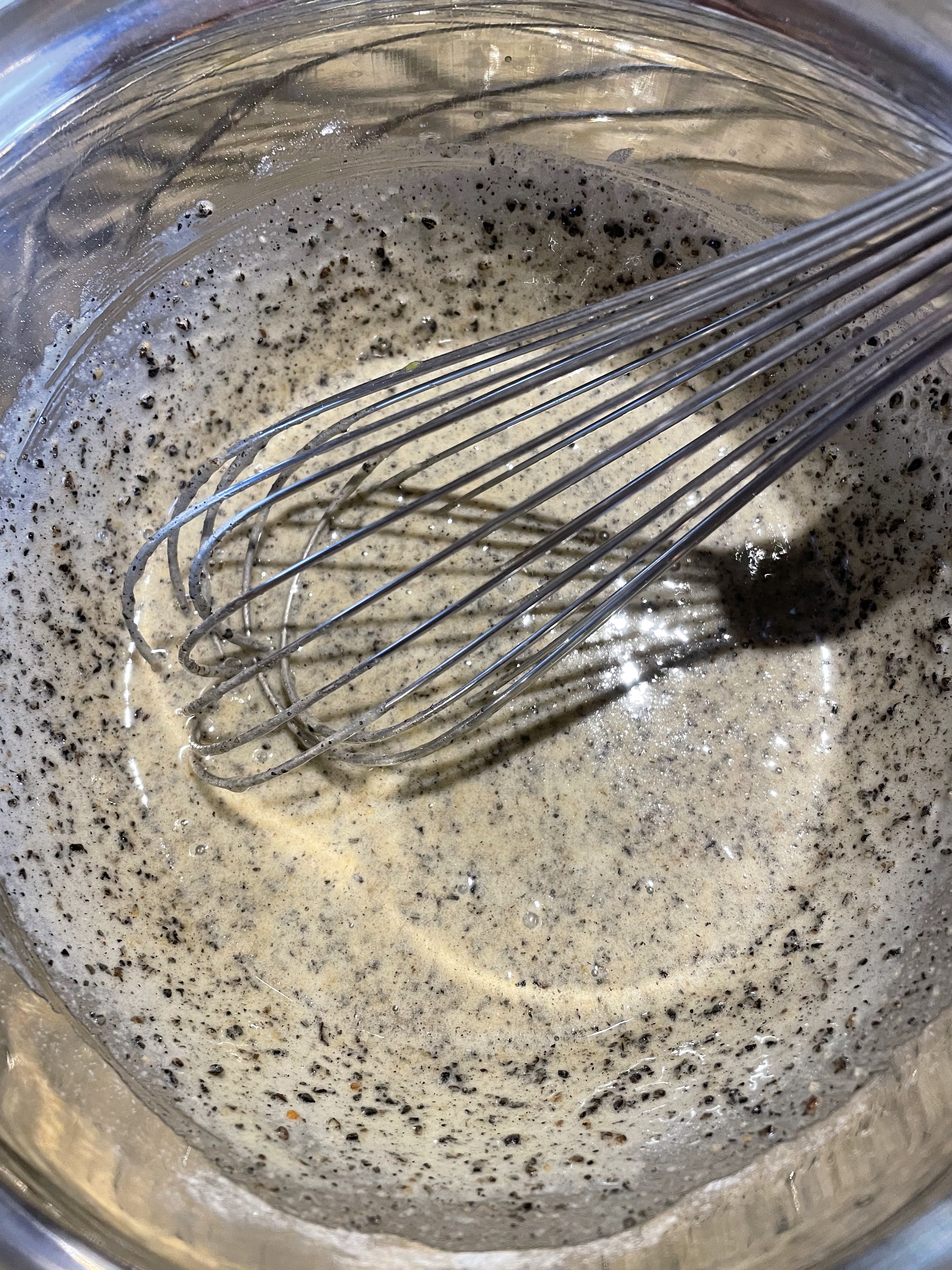 Gluten free black sesame roll with matcha glaze