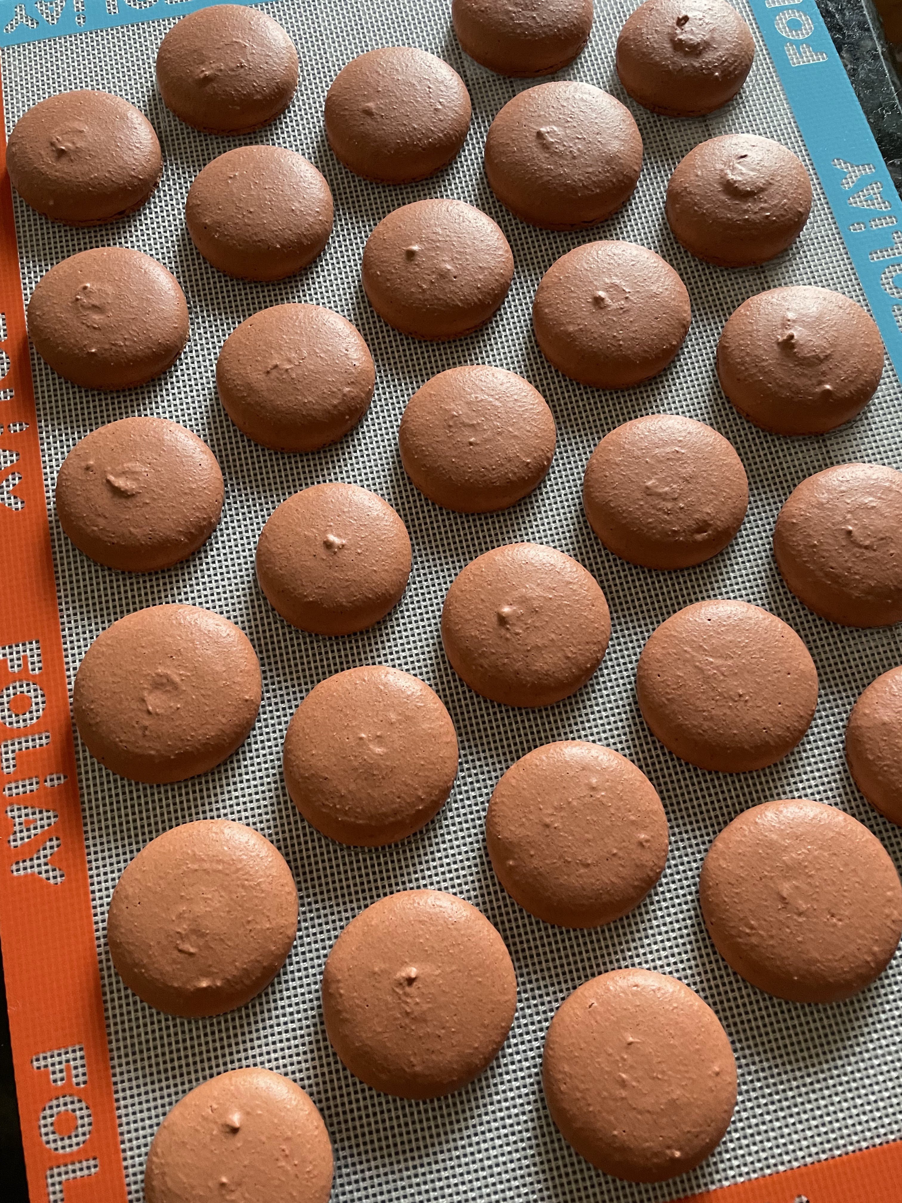 Hazelnut macaron shells
