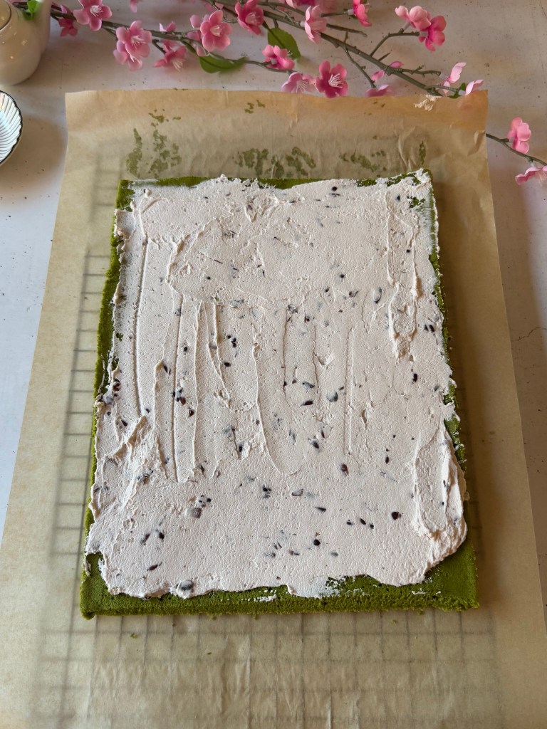 Red bean whipped cream