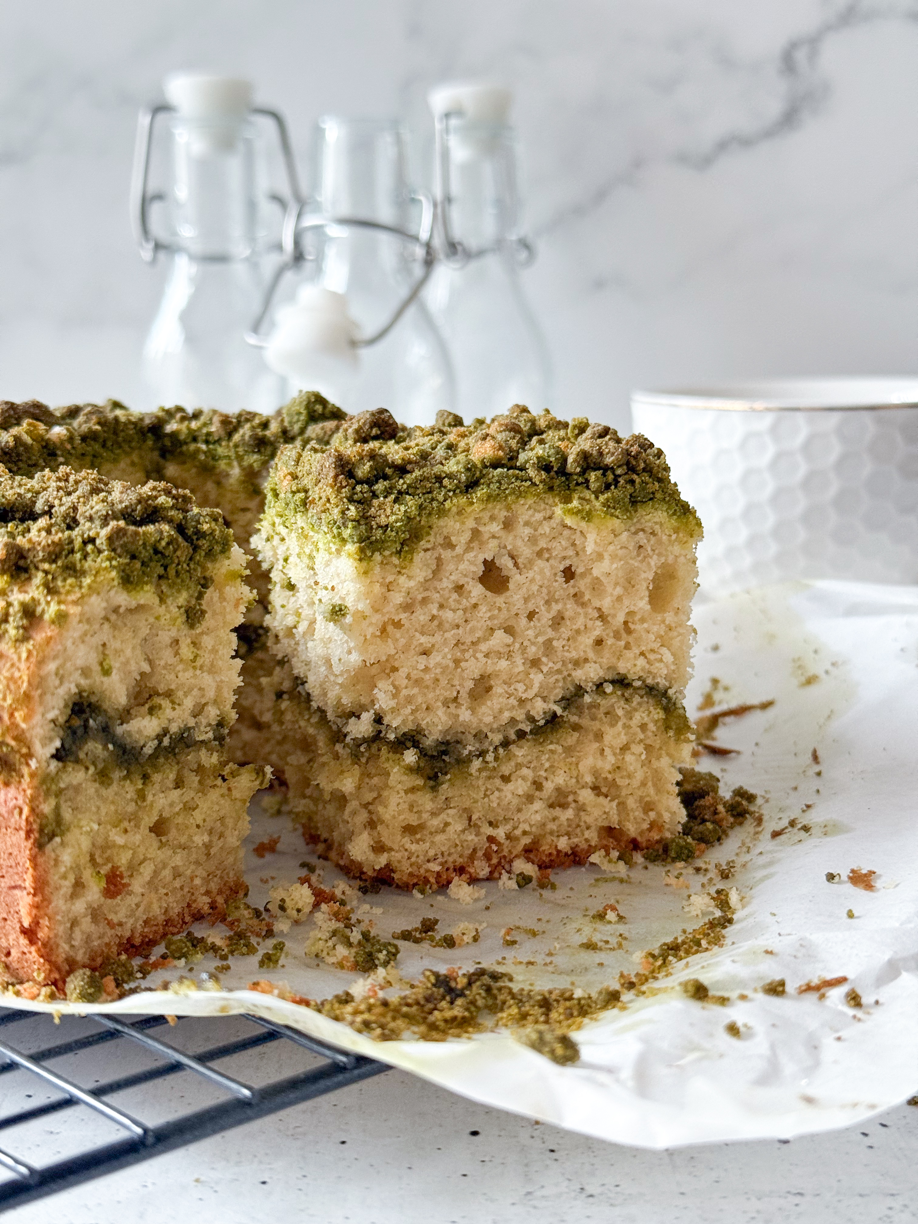 Gluten Free Matcha Coffee Cake