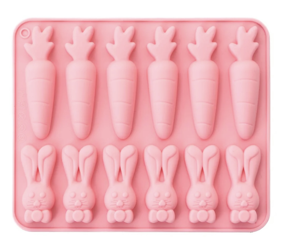 Bunny and carrot silicone mold