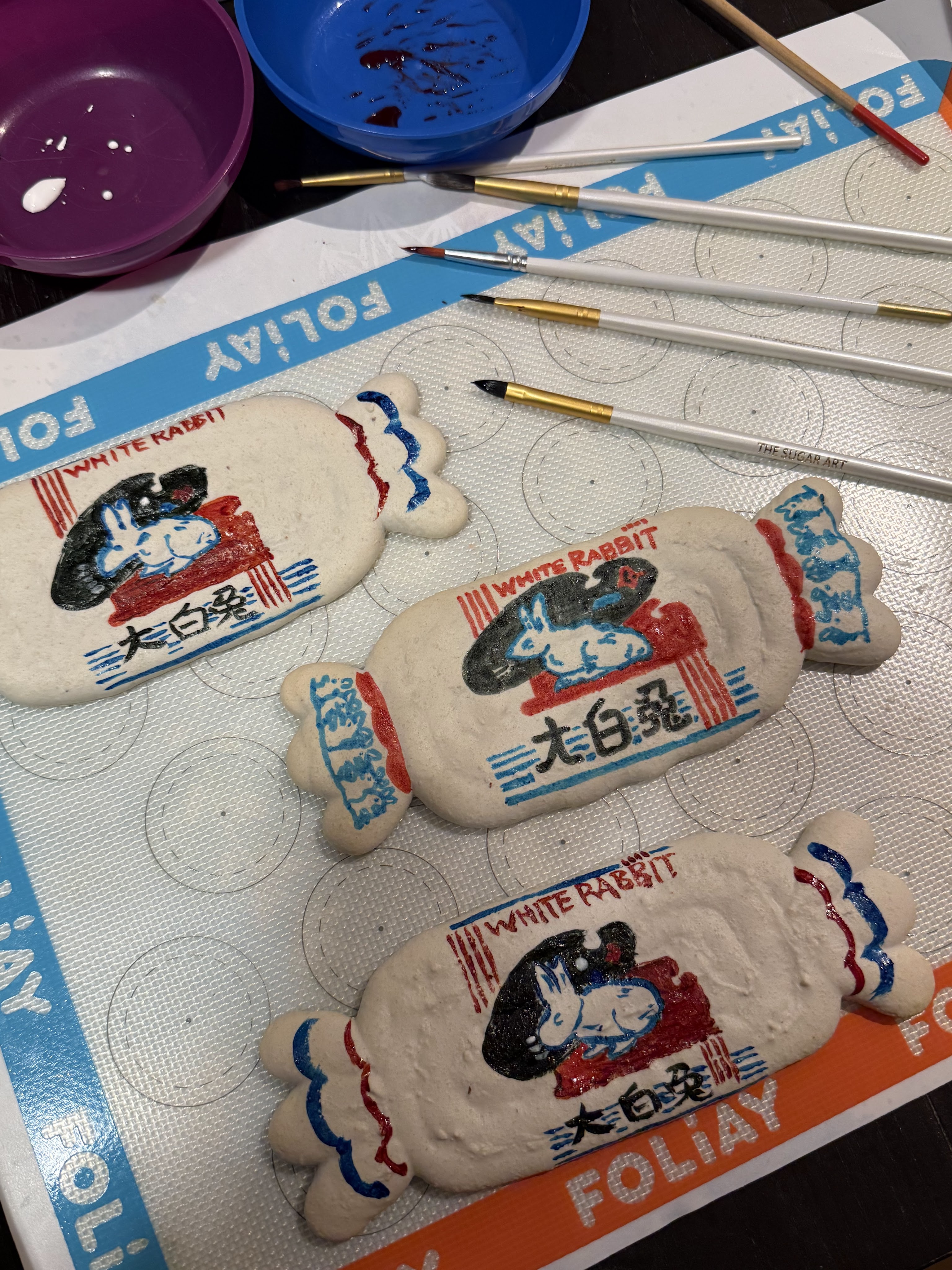 White Rabbit Candy Macarons