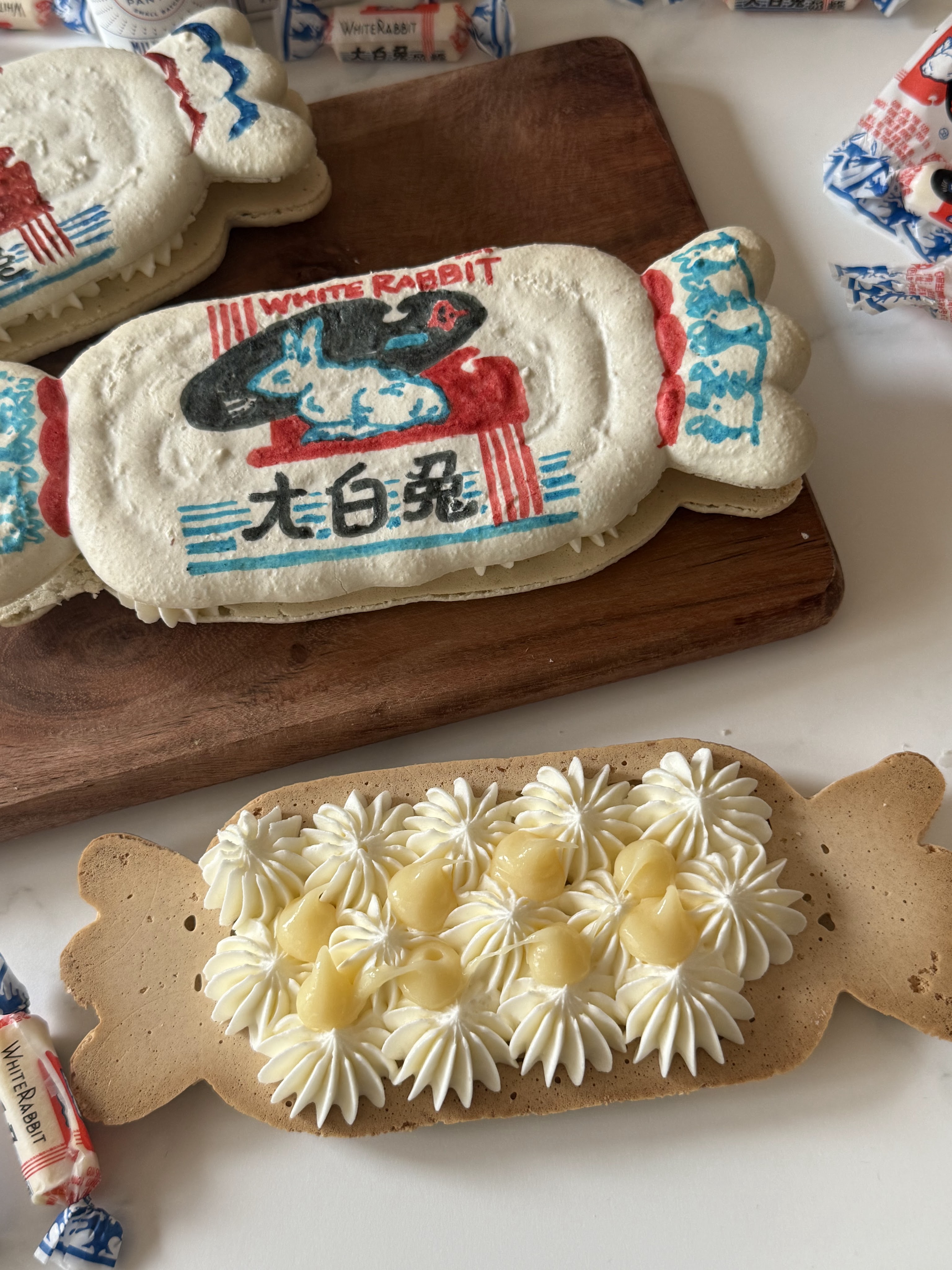 White Rabbit Candy Macarons