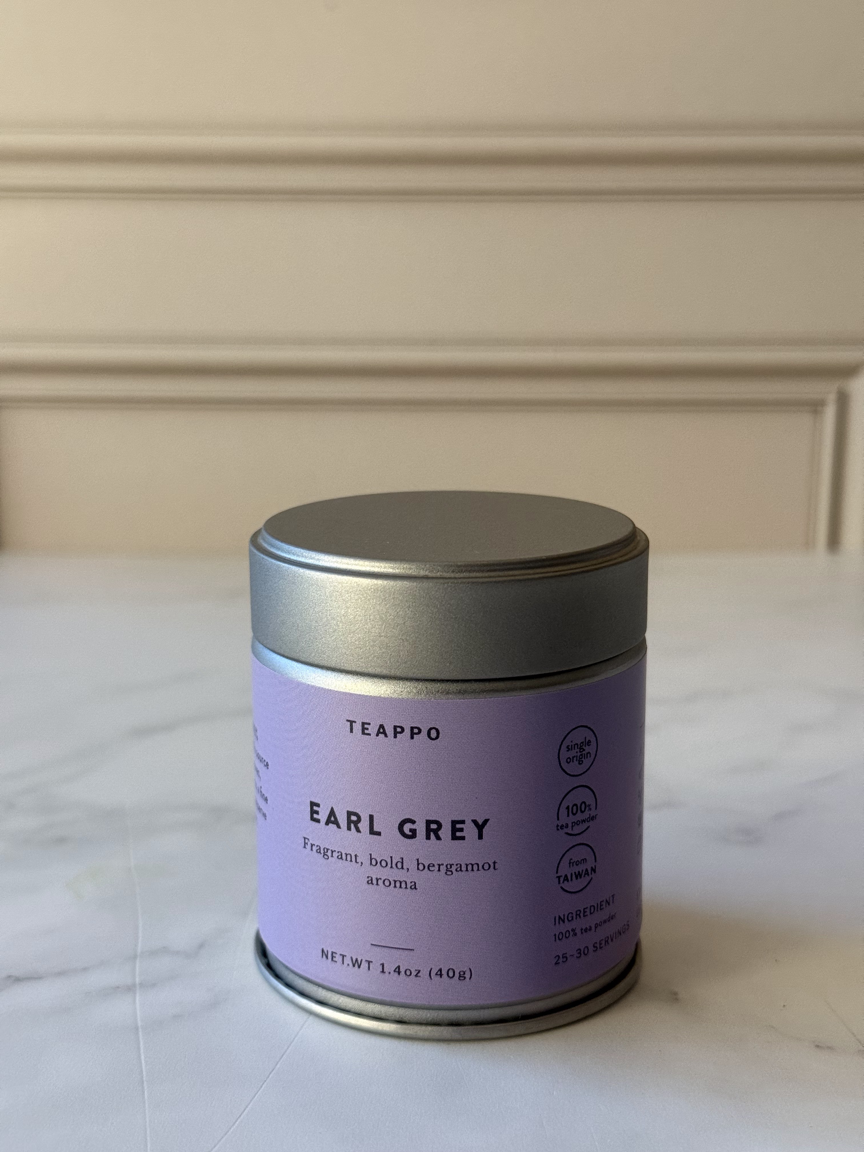 Earl grey tea powder from Teappo