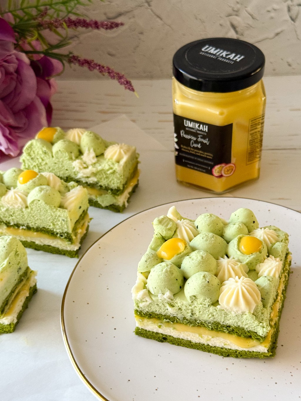 Matcha Passionfruit Chiffon&nbsp;Cake