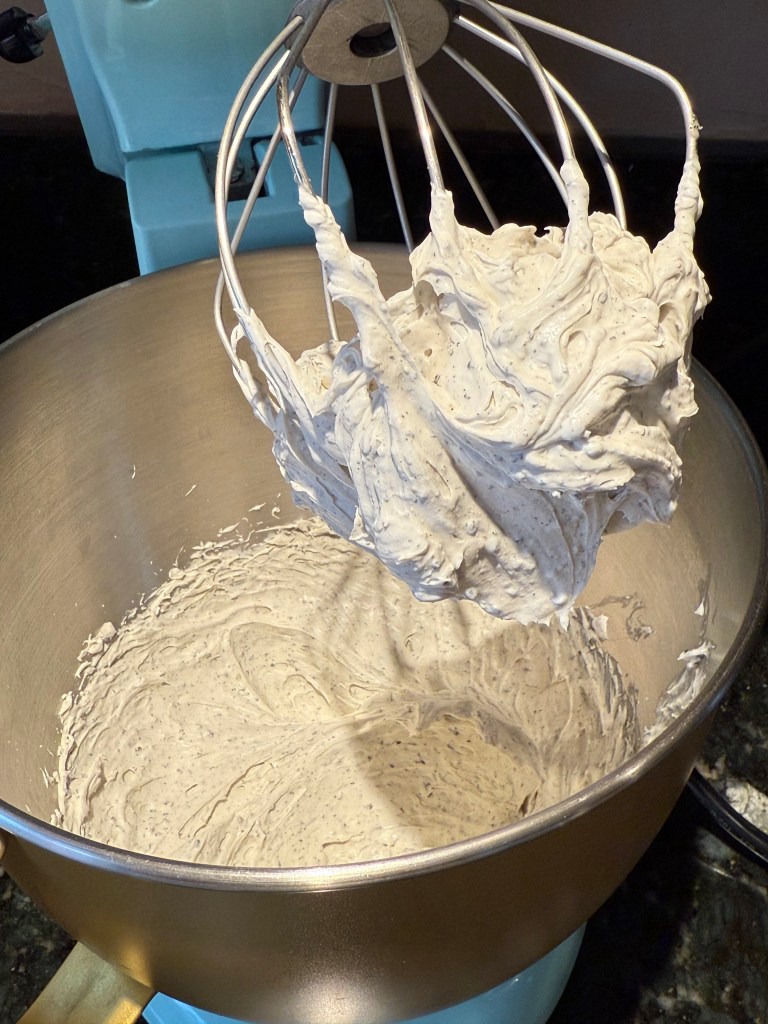 Black Sesame White Chocolate Whipped Ganache