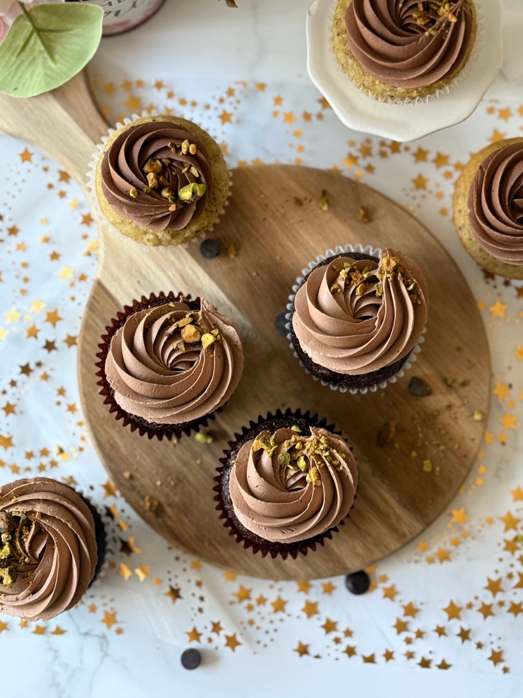 Dubai Chocolate Inspired&nbsp;Cupcakes