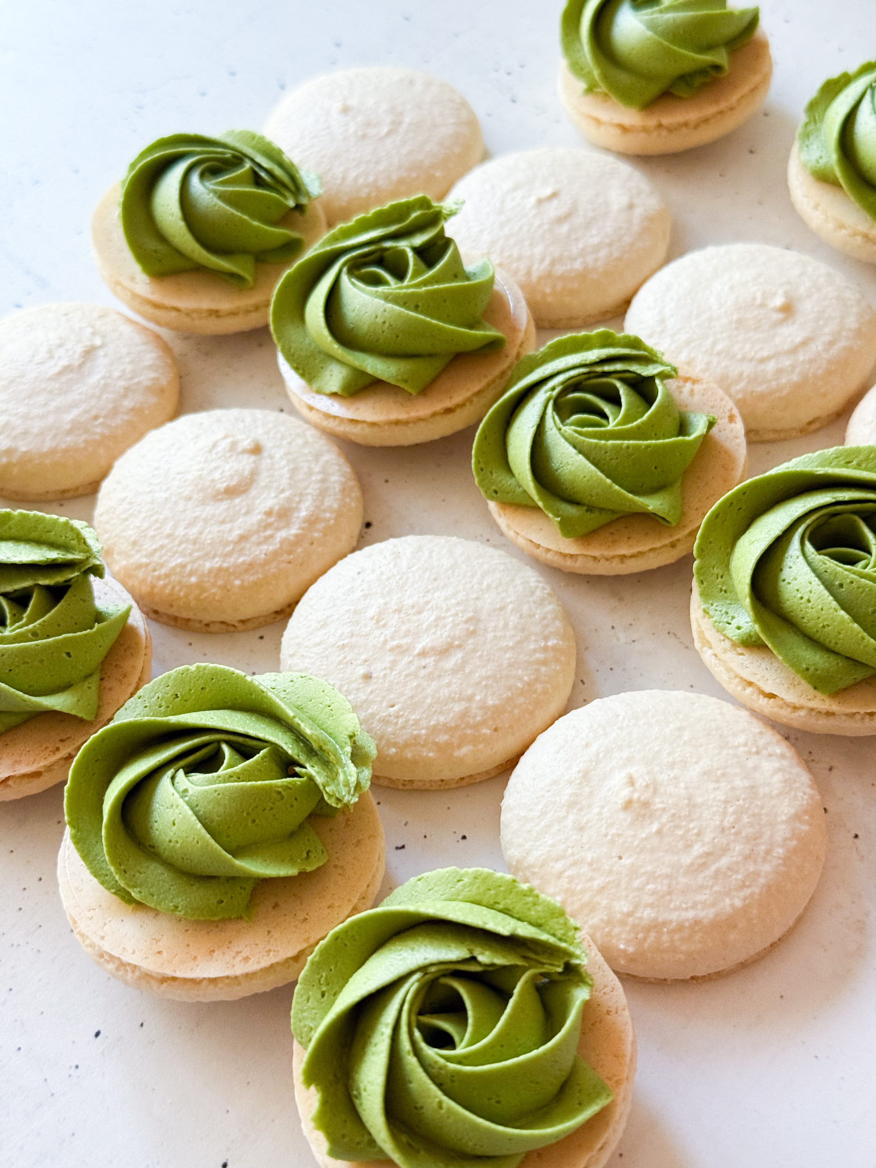 Gluten Free Coconut Matcha Macarons
