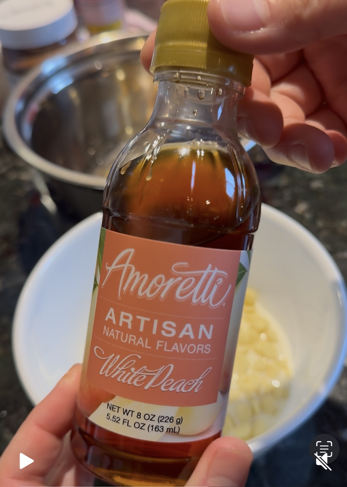 White peach artisan natural flavors Amoretti