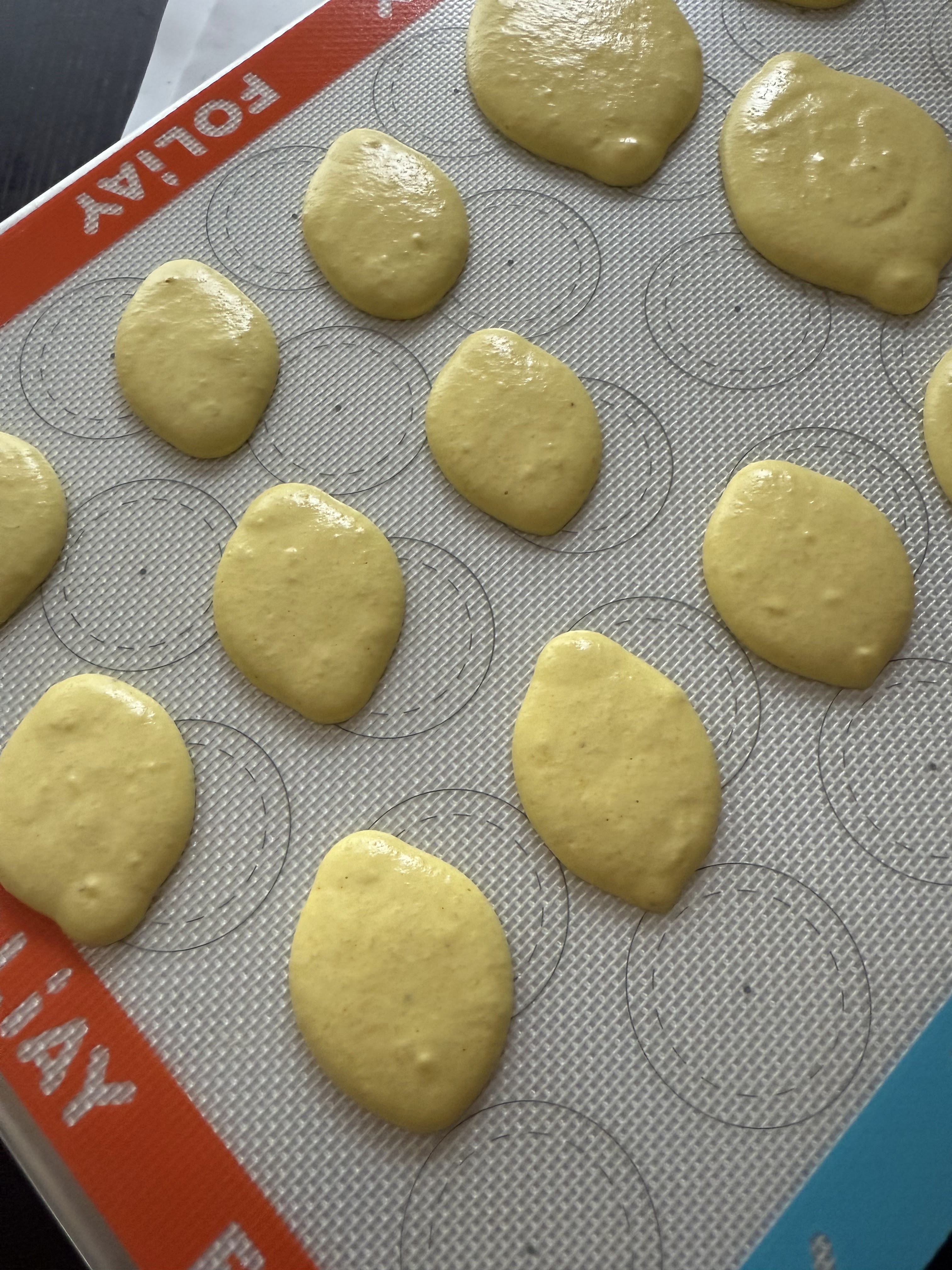 Lemon Macaron Shells