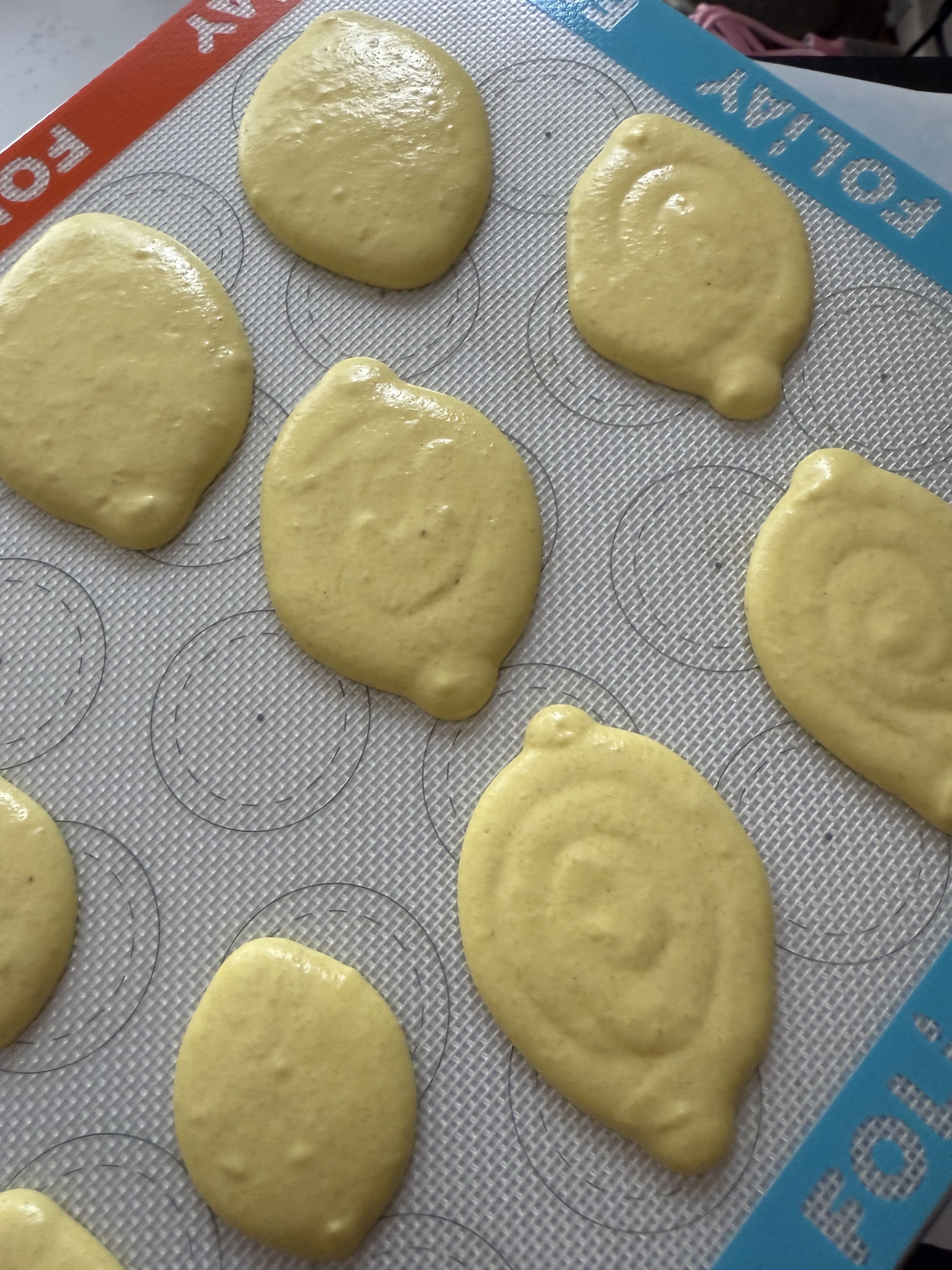 Lemon Macaron Shells