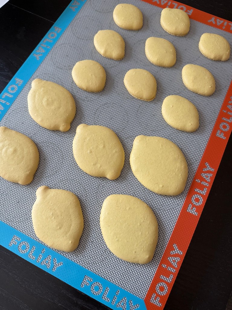 Lemon Macaron Shells