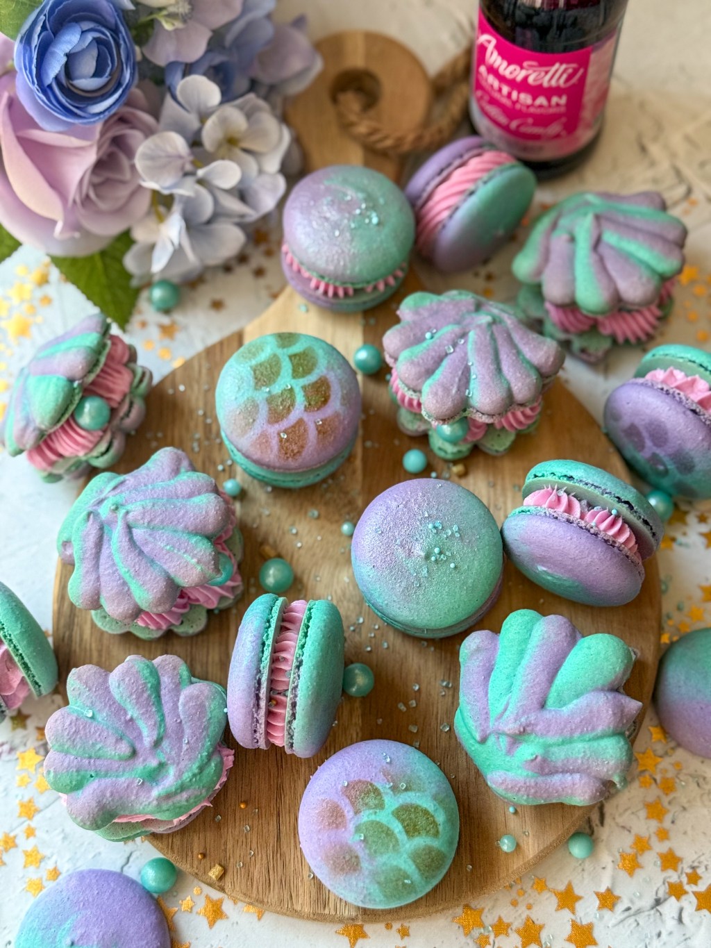 Seashell Cotton Candy&nbsp;Macarons