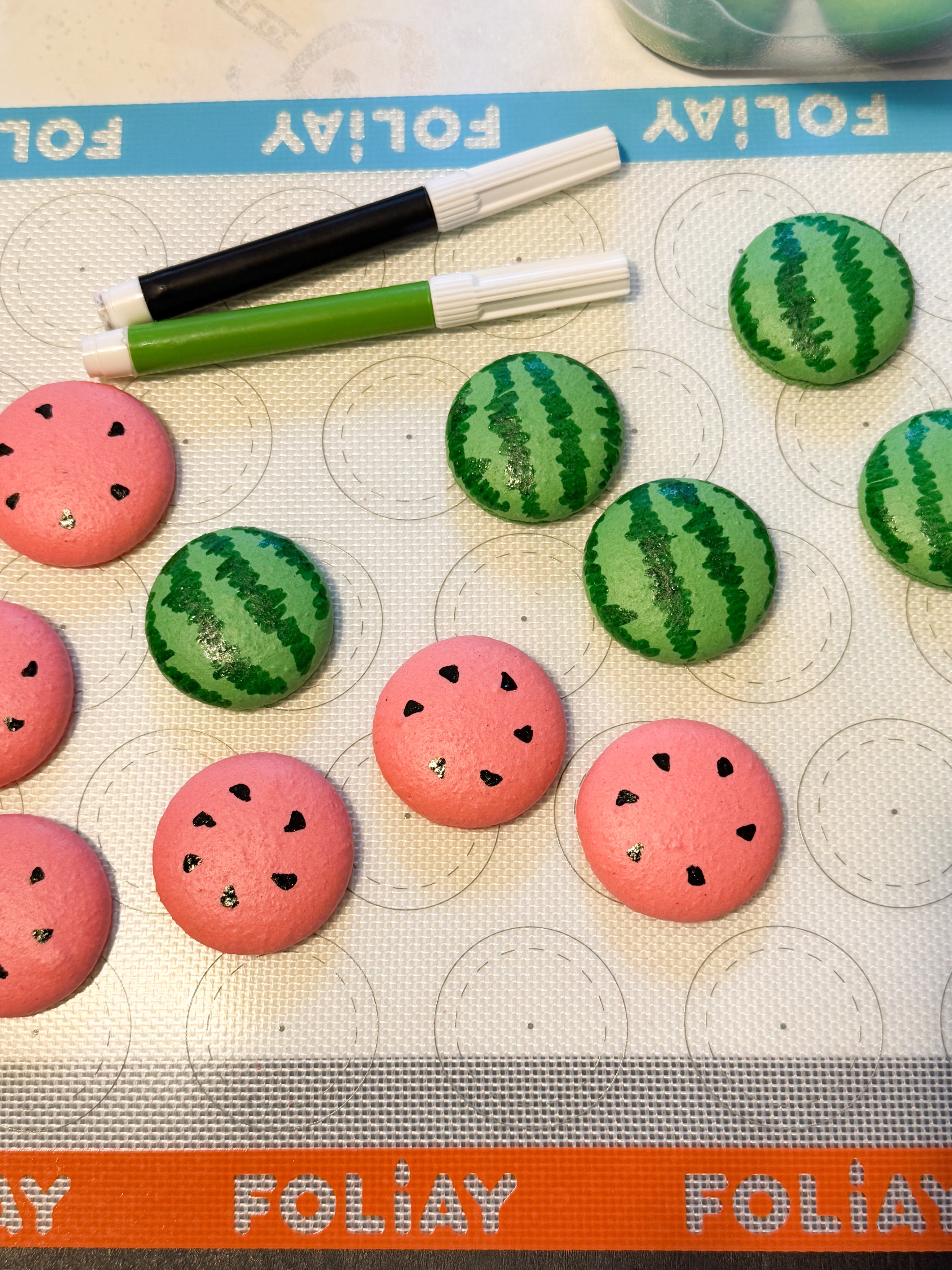 Watermelon Macarons