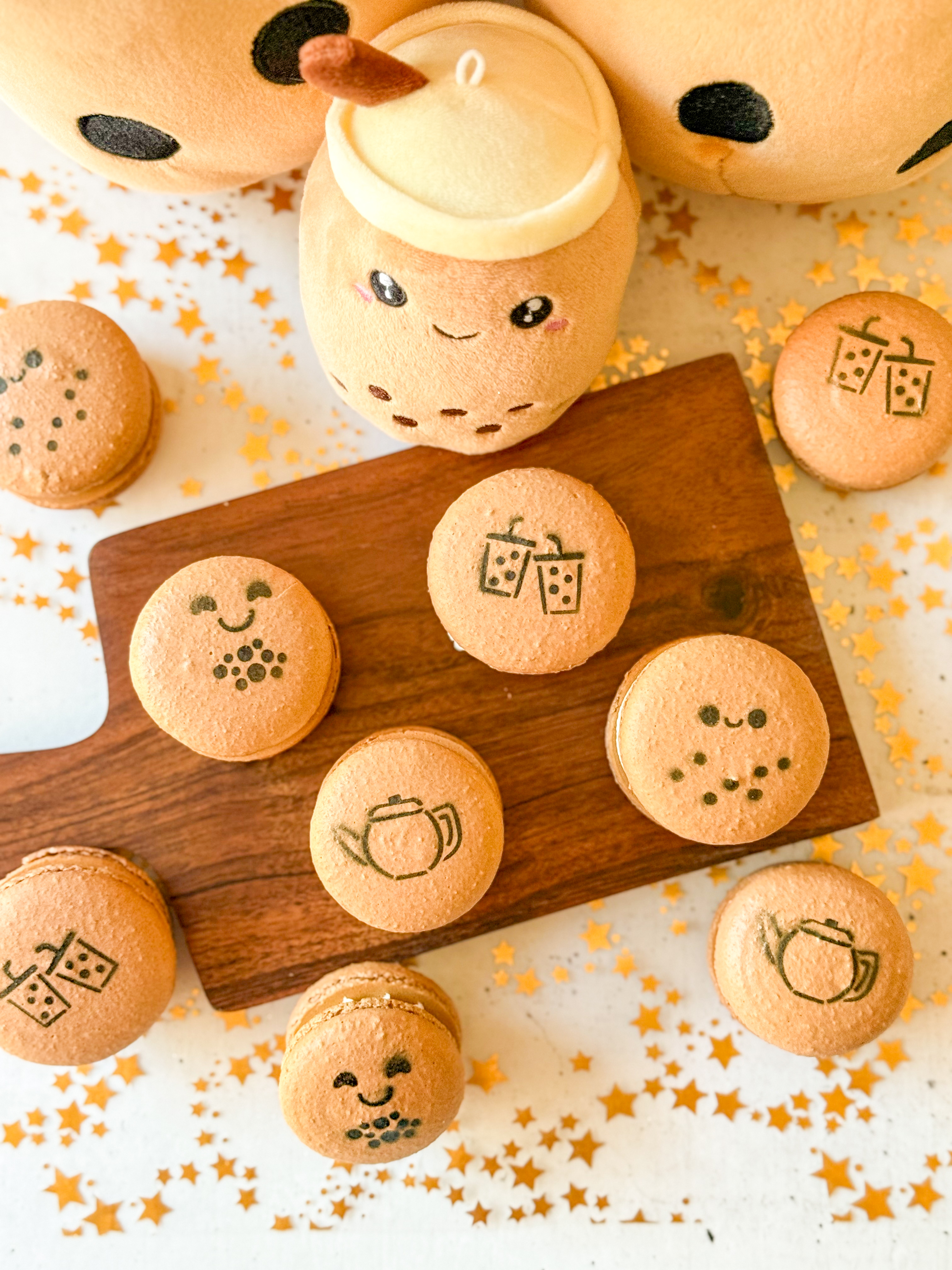 Coffee Milk Tea Macarons