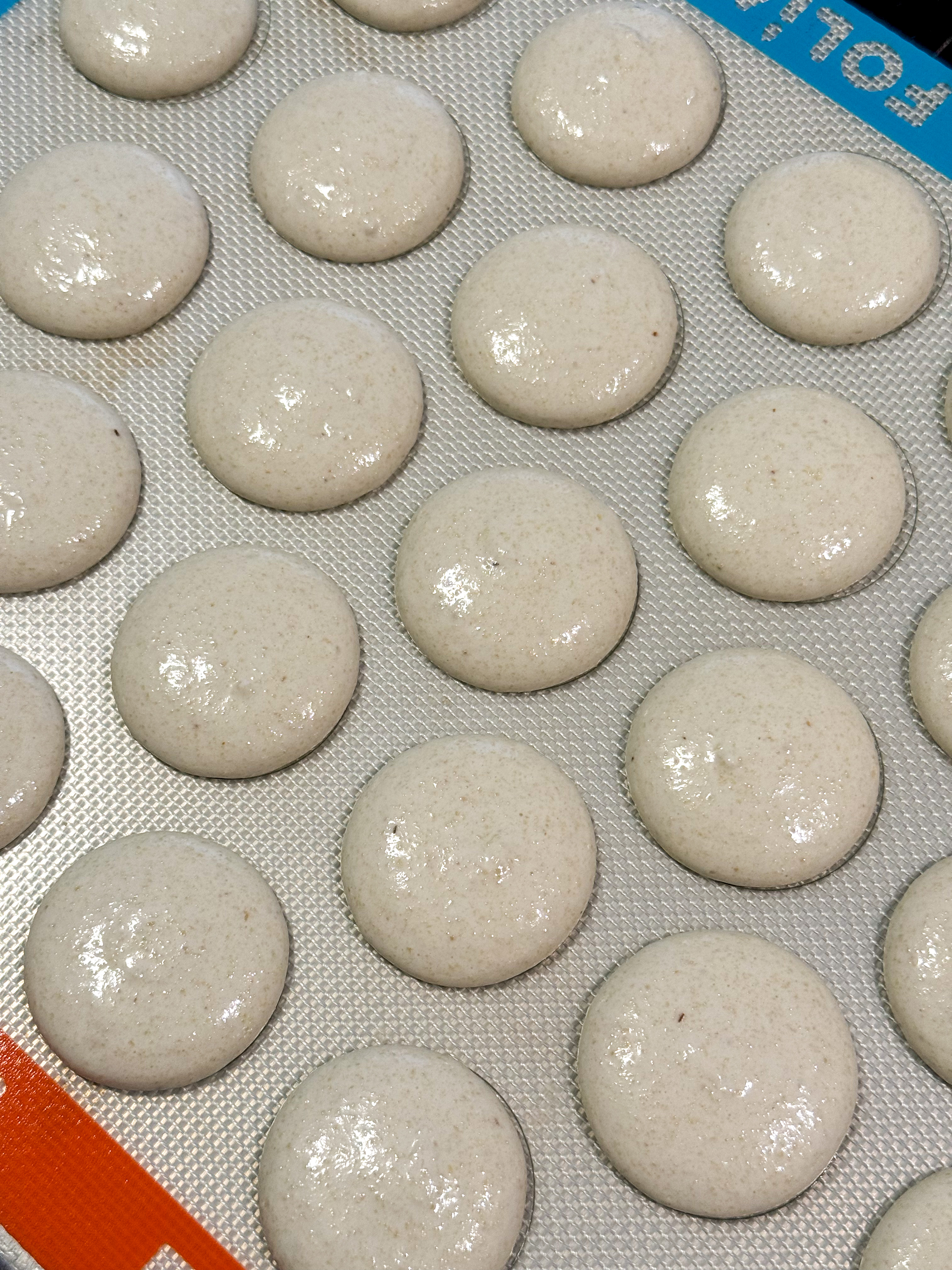 White macaron batter