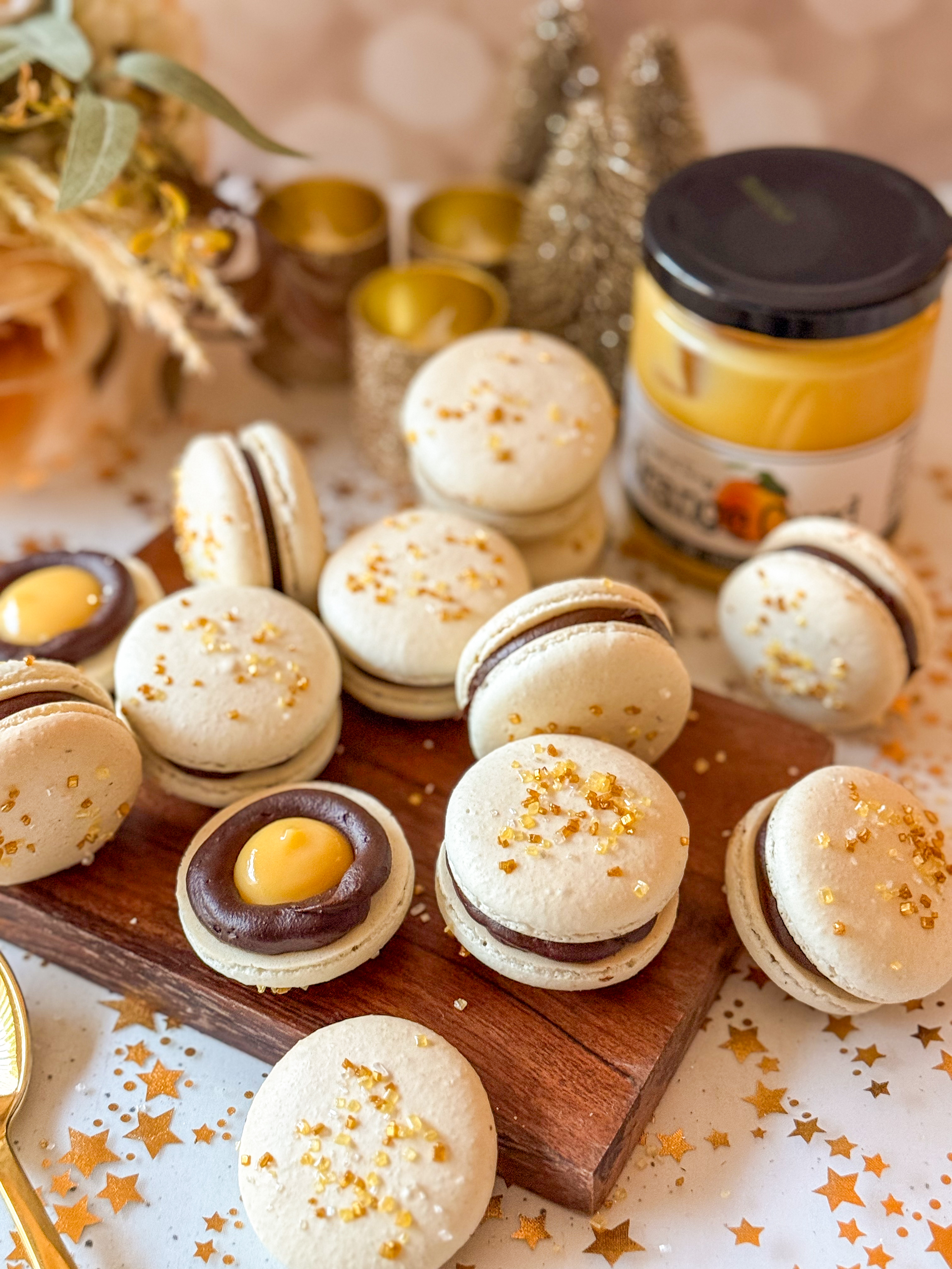 Dark Chocolate Orange Macarons