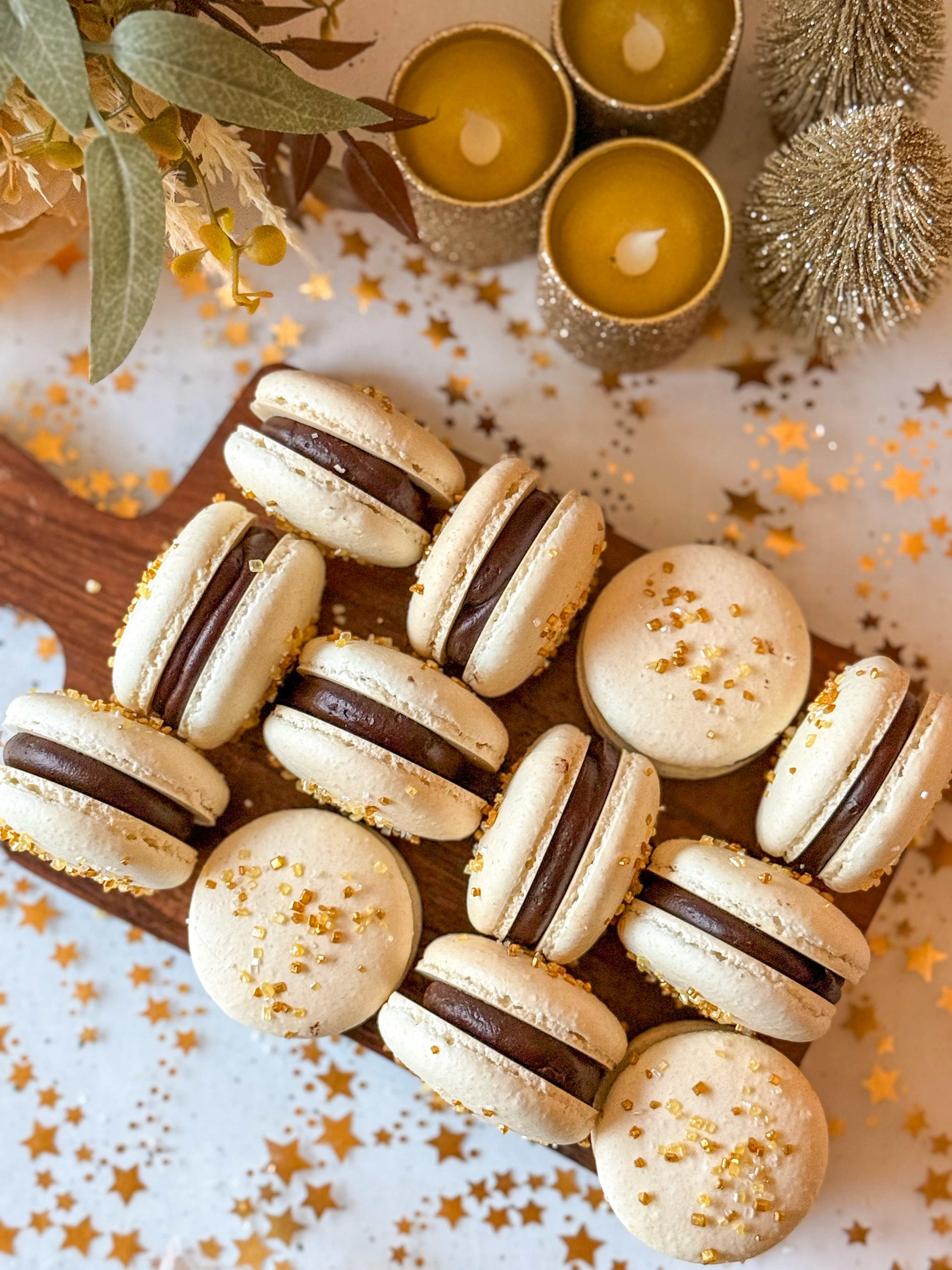 Dark Chocolate Orange Macarons