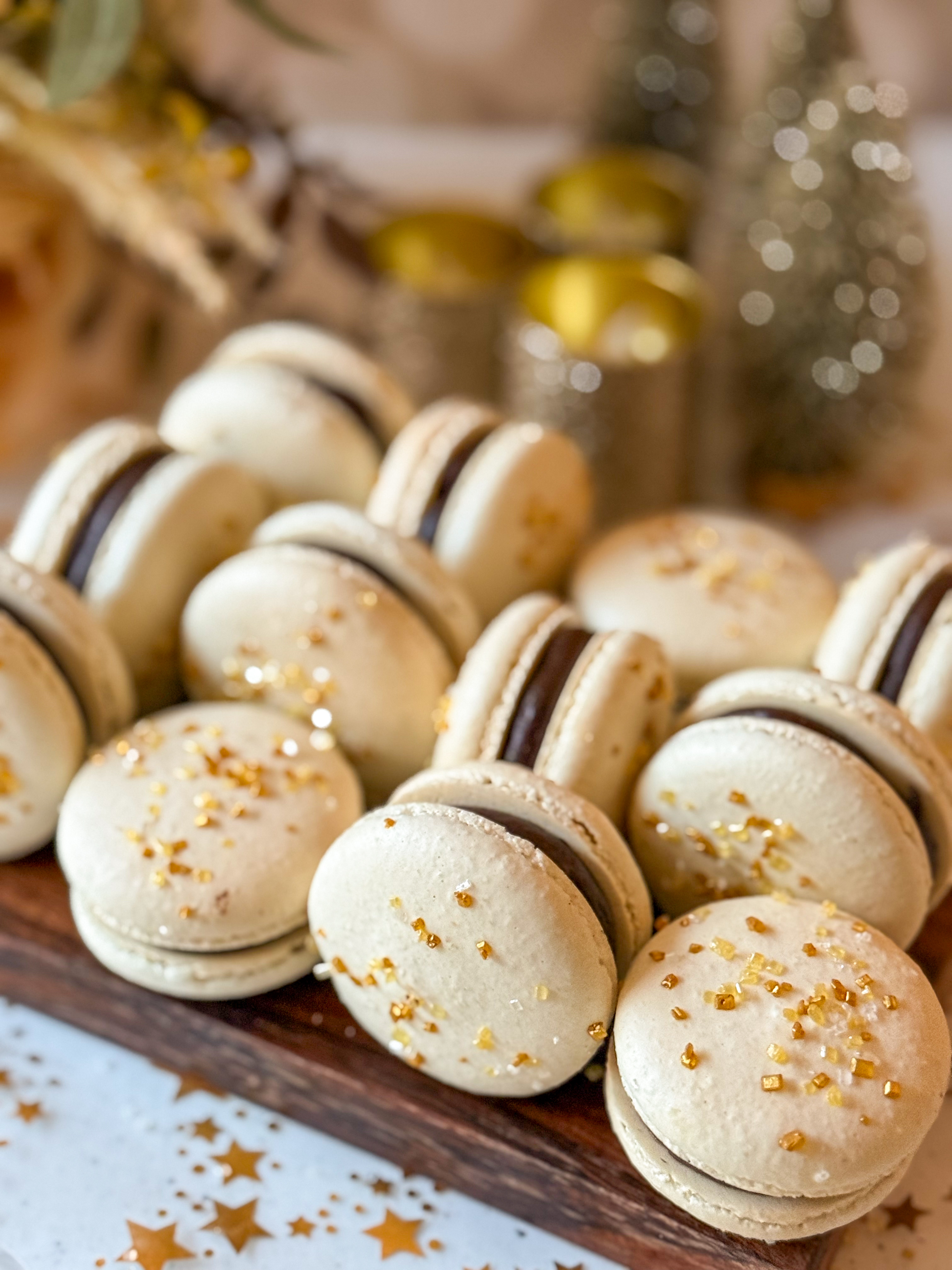 Dark Chocolate Orange Macarons