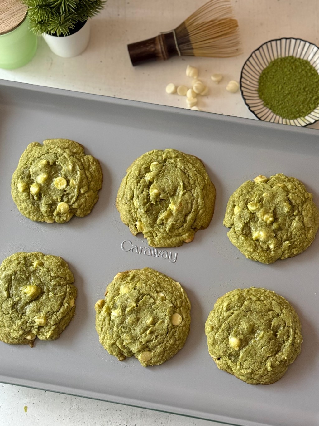 Gluten Free Matcha White Chocolate&nbsp;Cookies