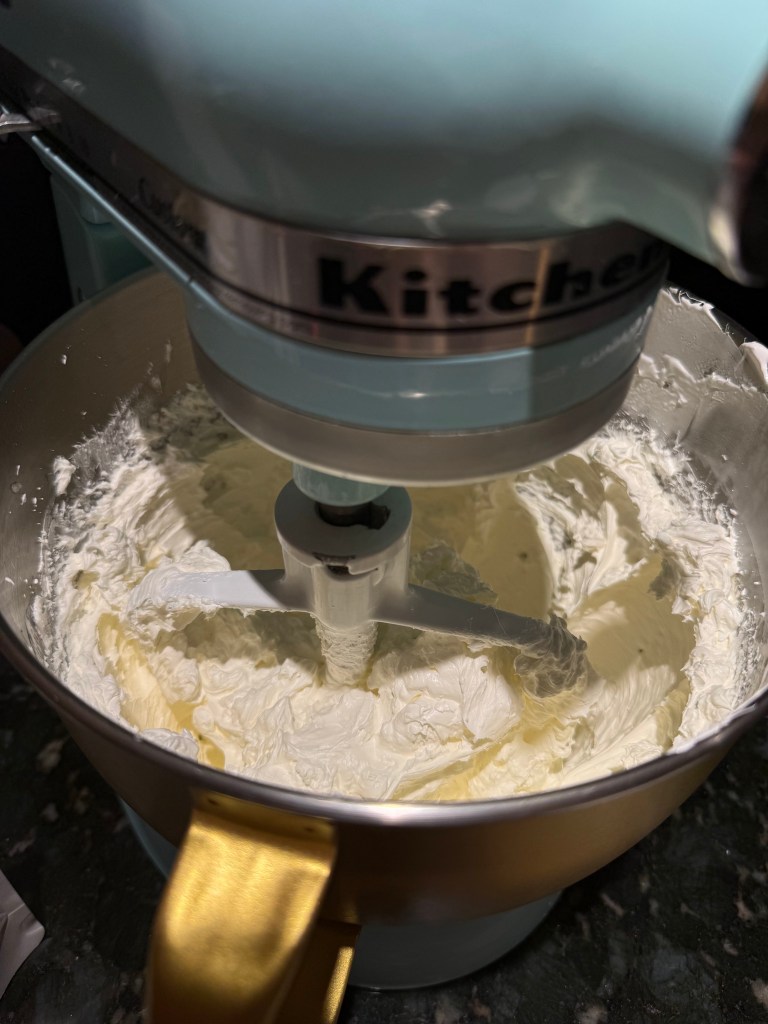 mixing the meringue 
