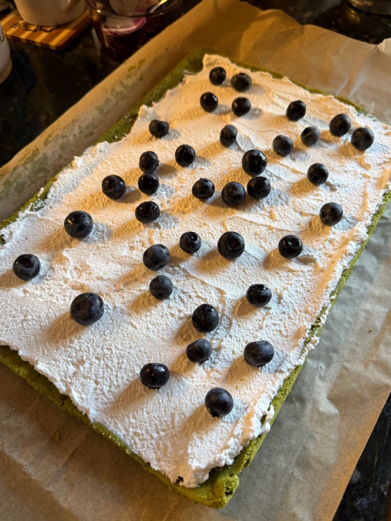 Added fresh blueberries