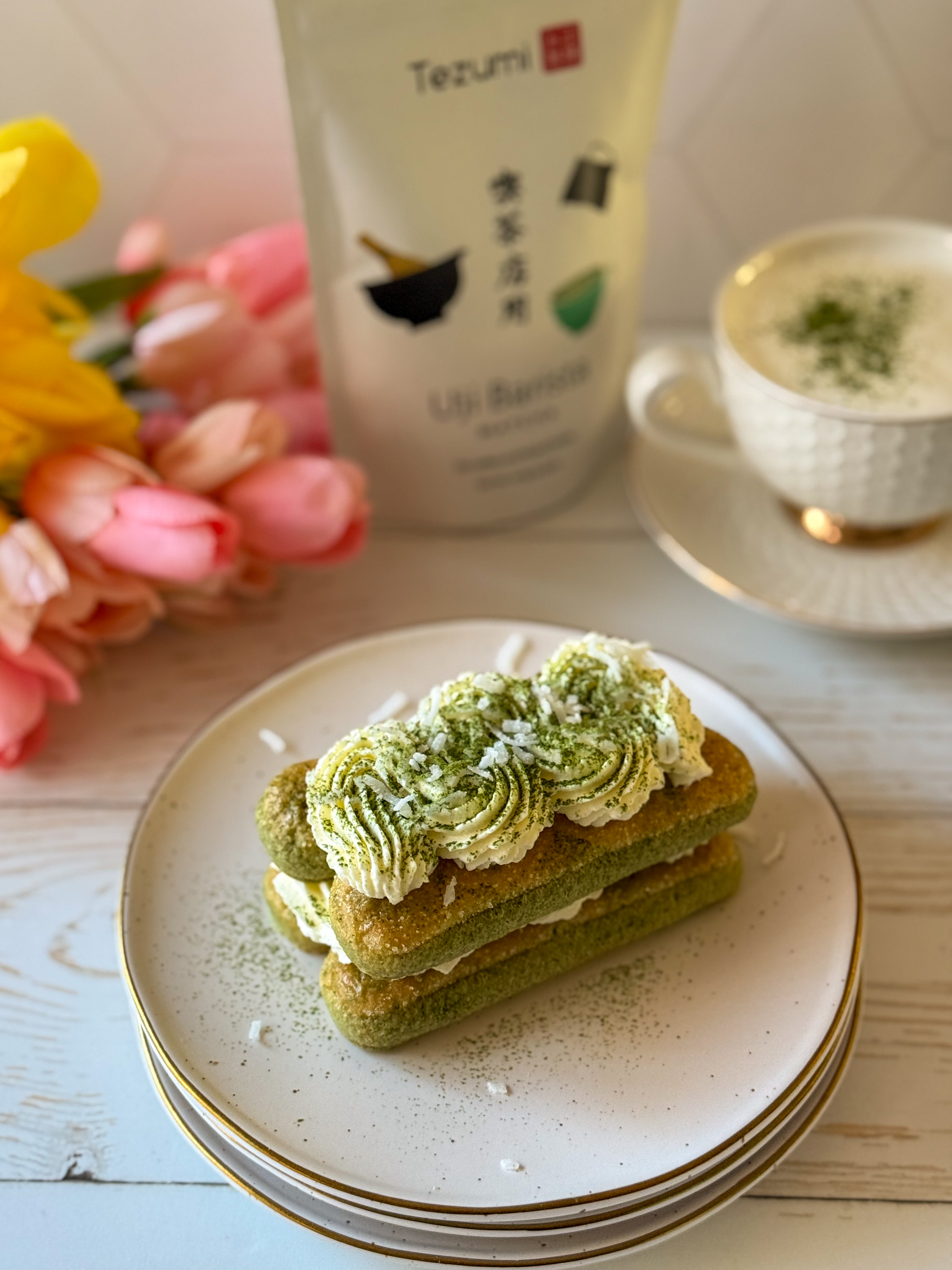 Coconut Matcha Tiramisu
