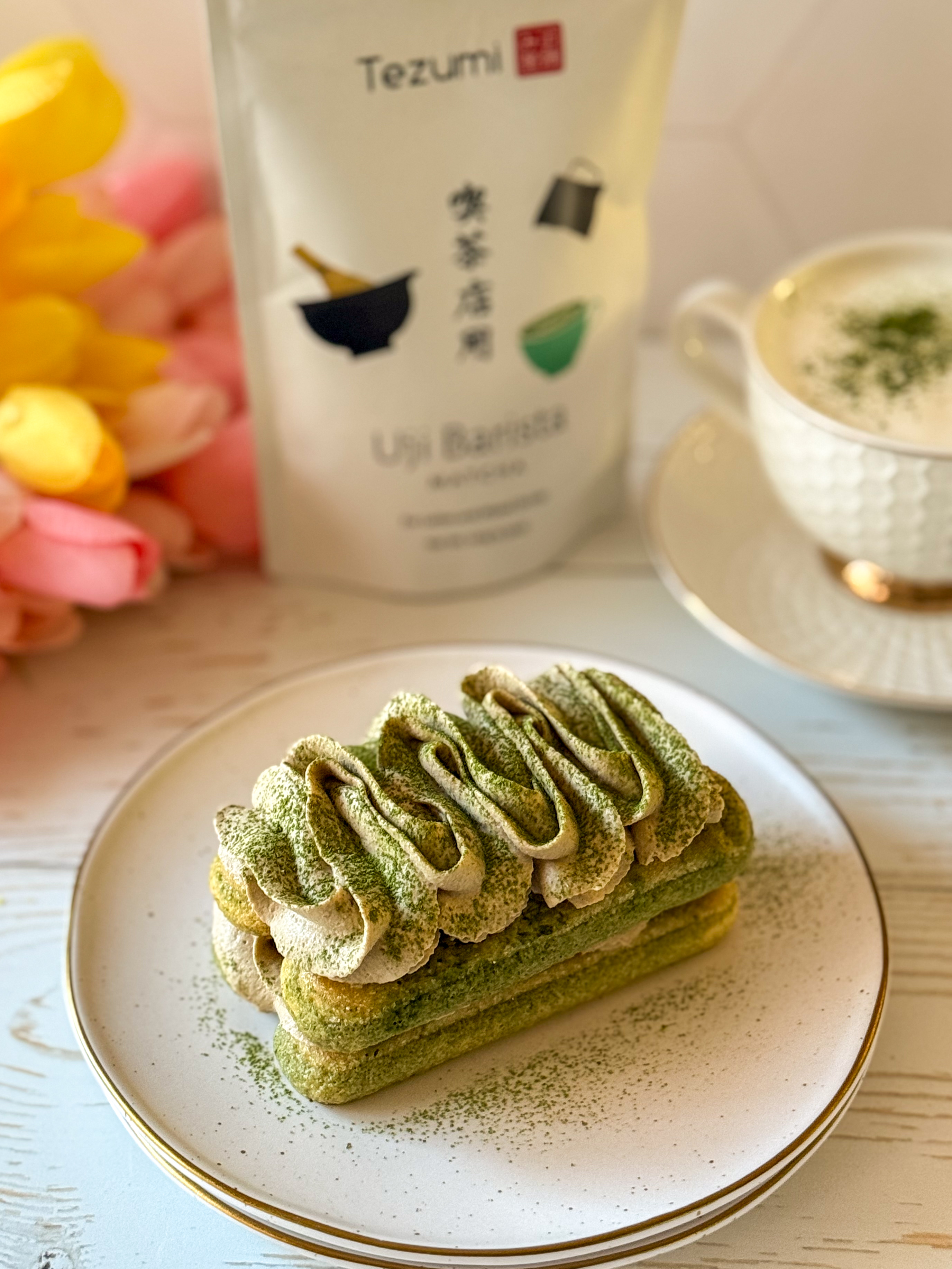 Earl Grey Matcha Tiramisu, Earl Grey Matcha Tiramisu, Earl Grey Matcha Tiramisu