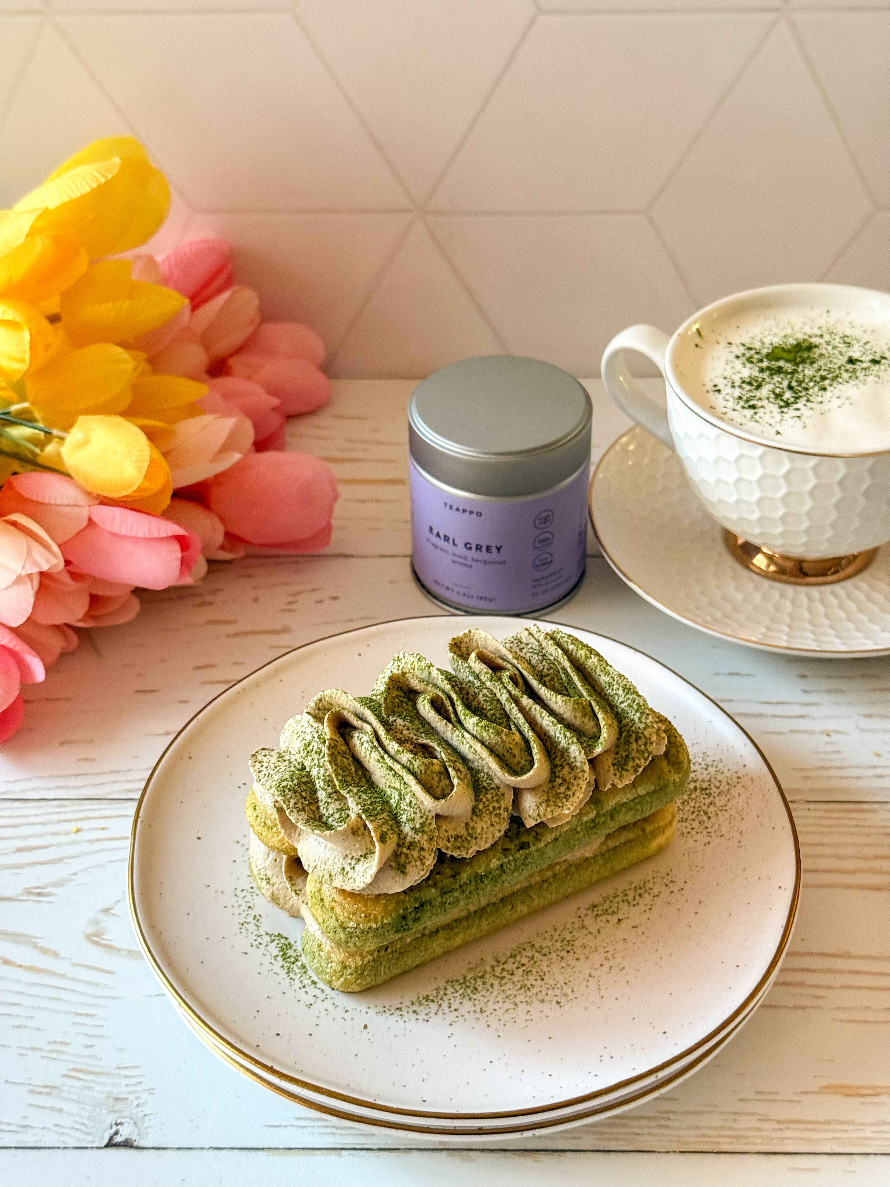 Earl Grey Matcha Tiramisu