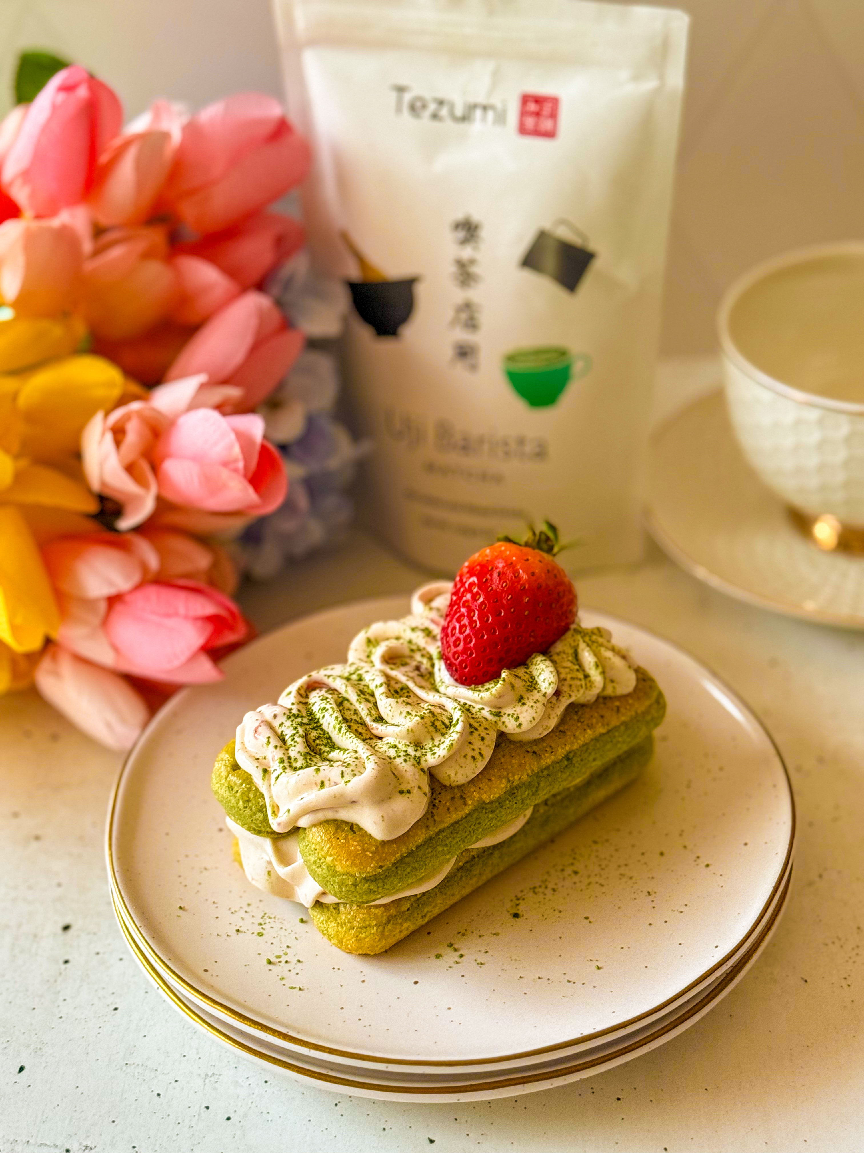 Strawberry Matcha Tiramisu