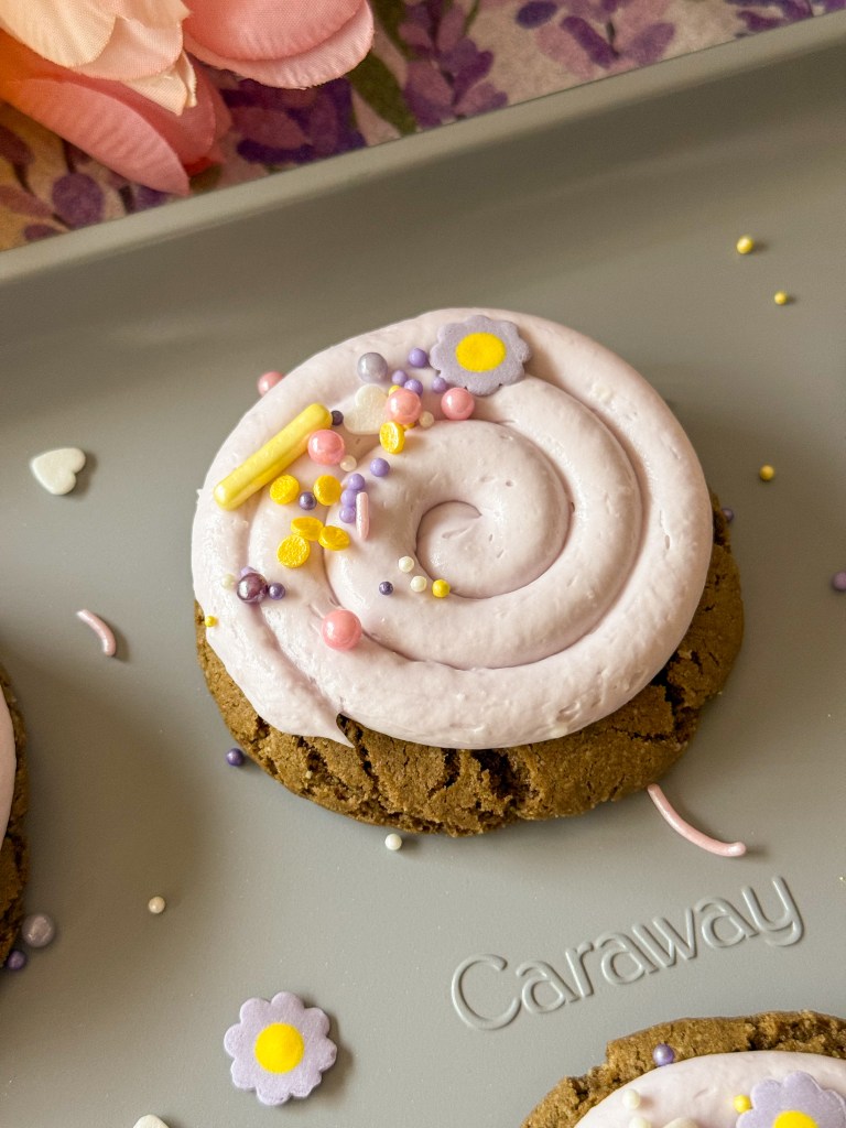 Earl grey cookies with lavender frosting