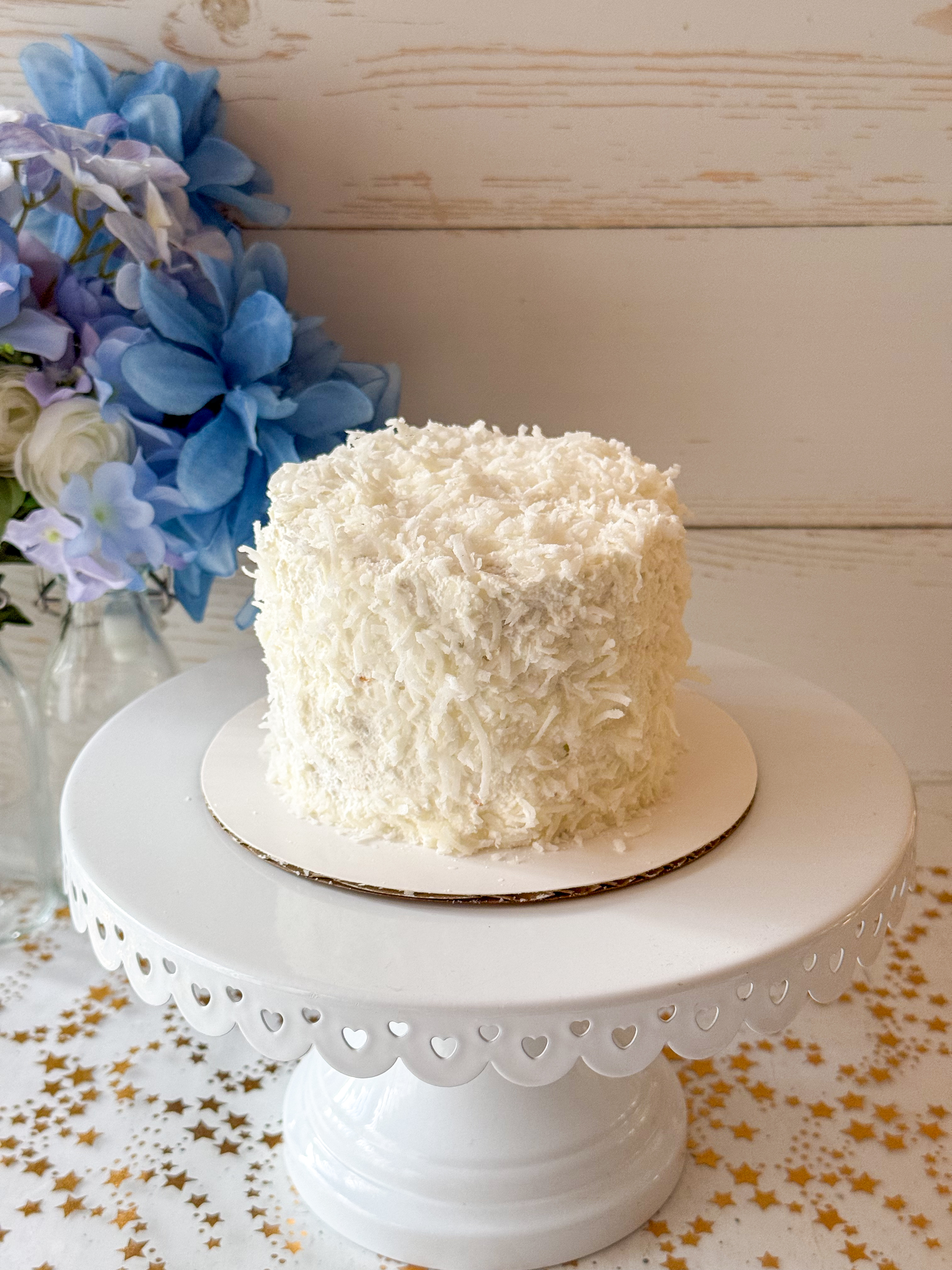 Ube Cake with Coconut Whipped Cream