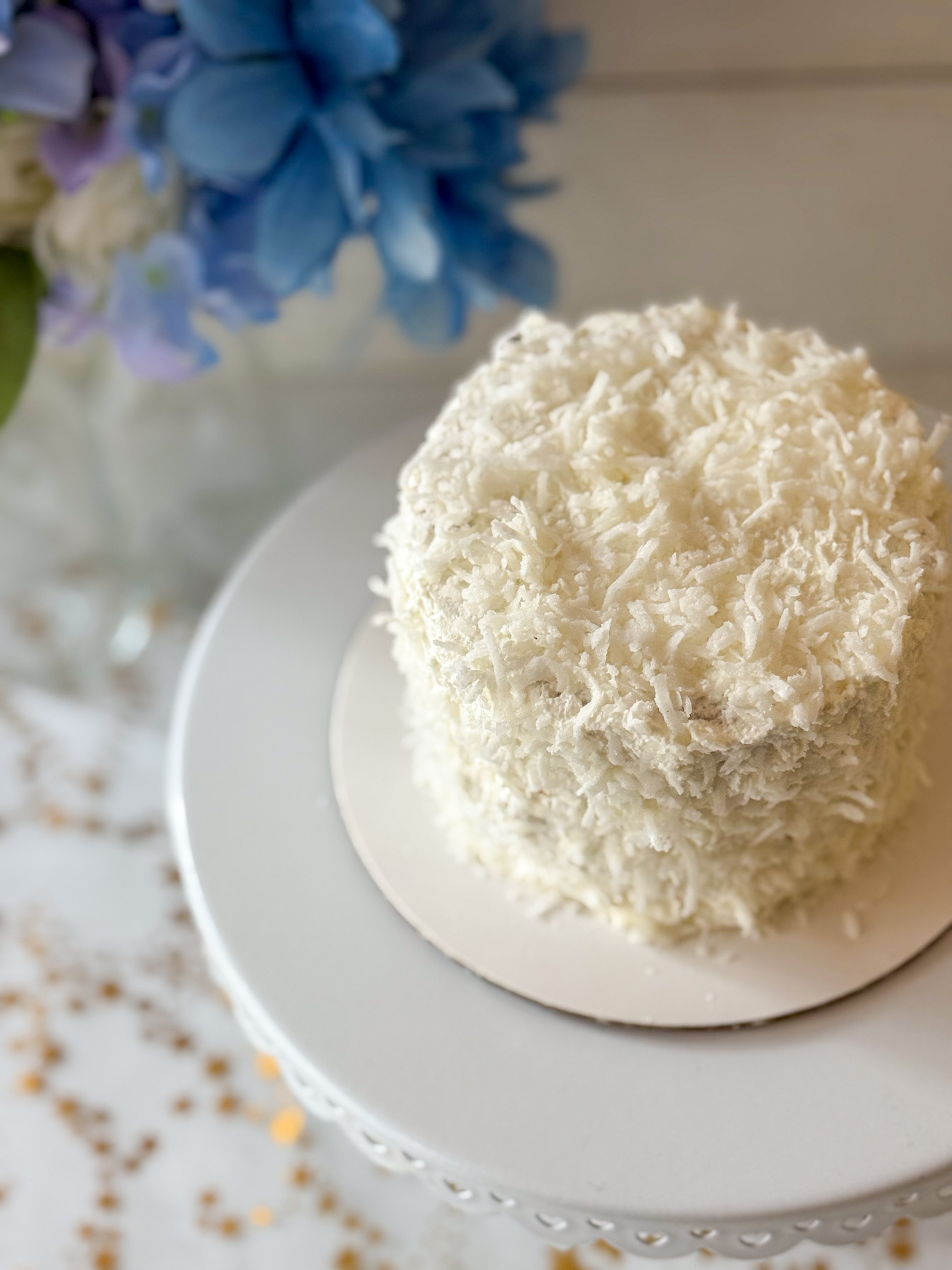 Ube Cake with Coconut Whipped Cream