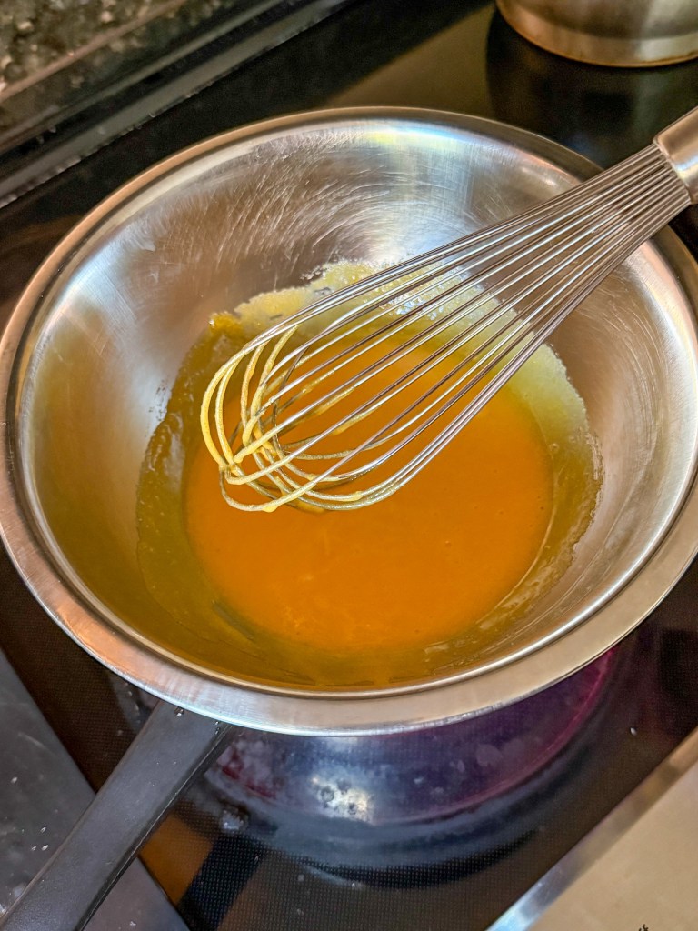 Double boiler to cook the egg yolk and sugar