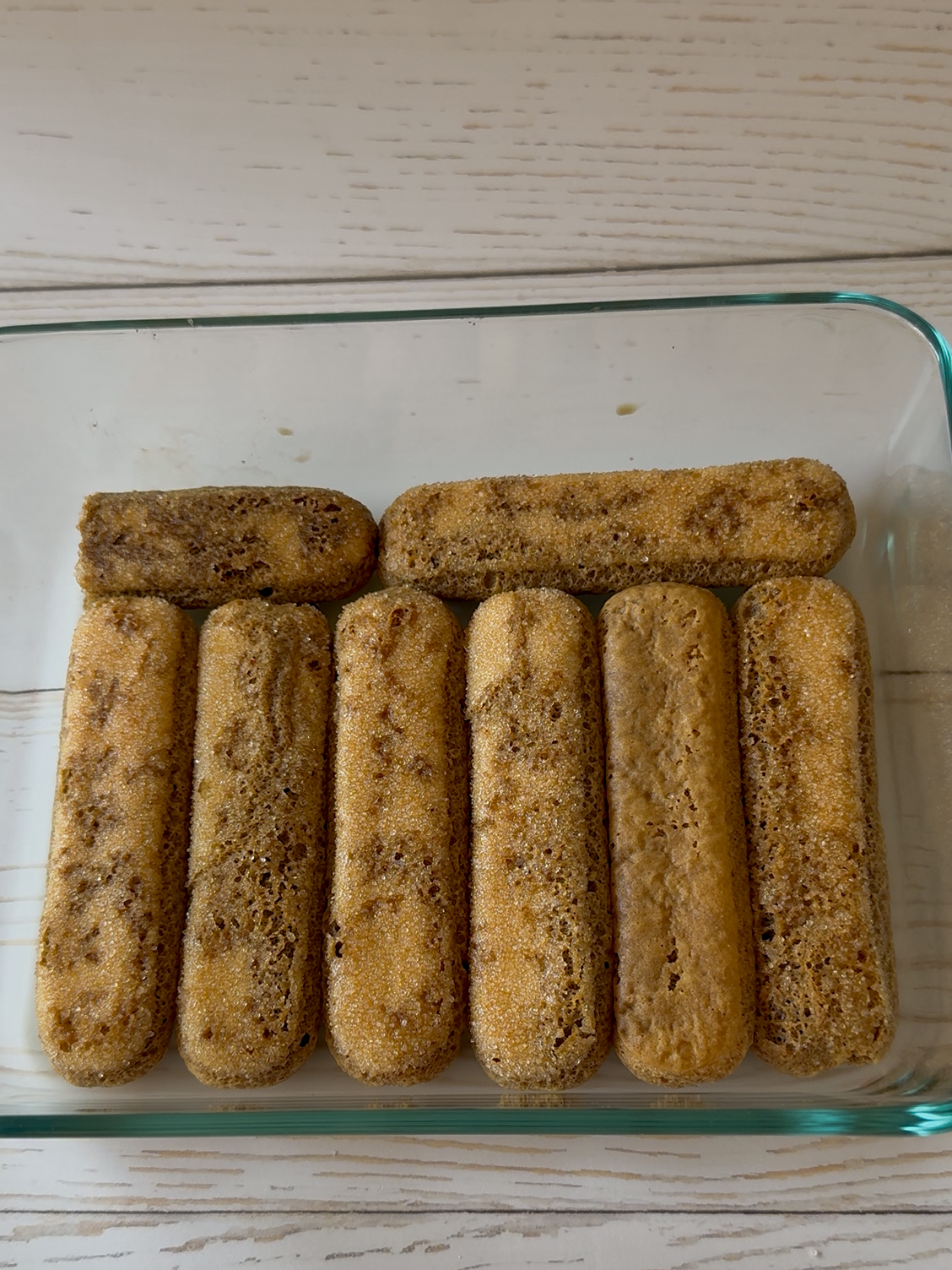Soaked ladyfingers