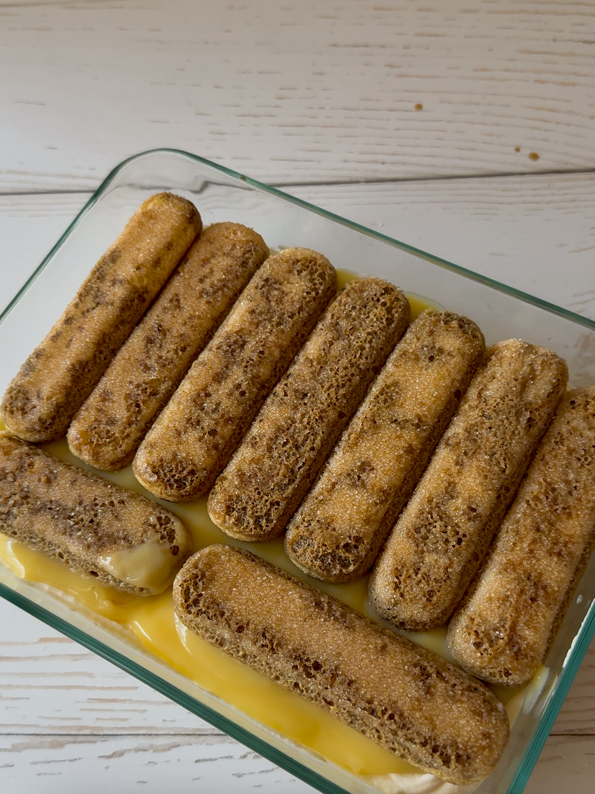 Soaked ladyfingers