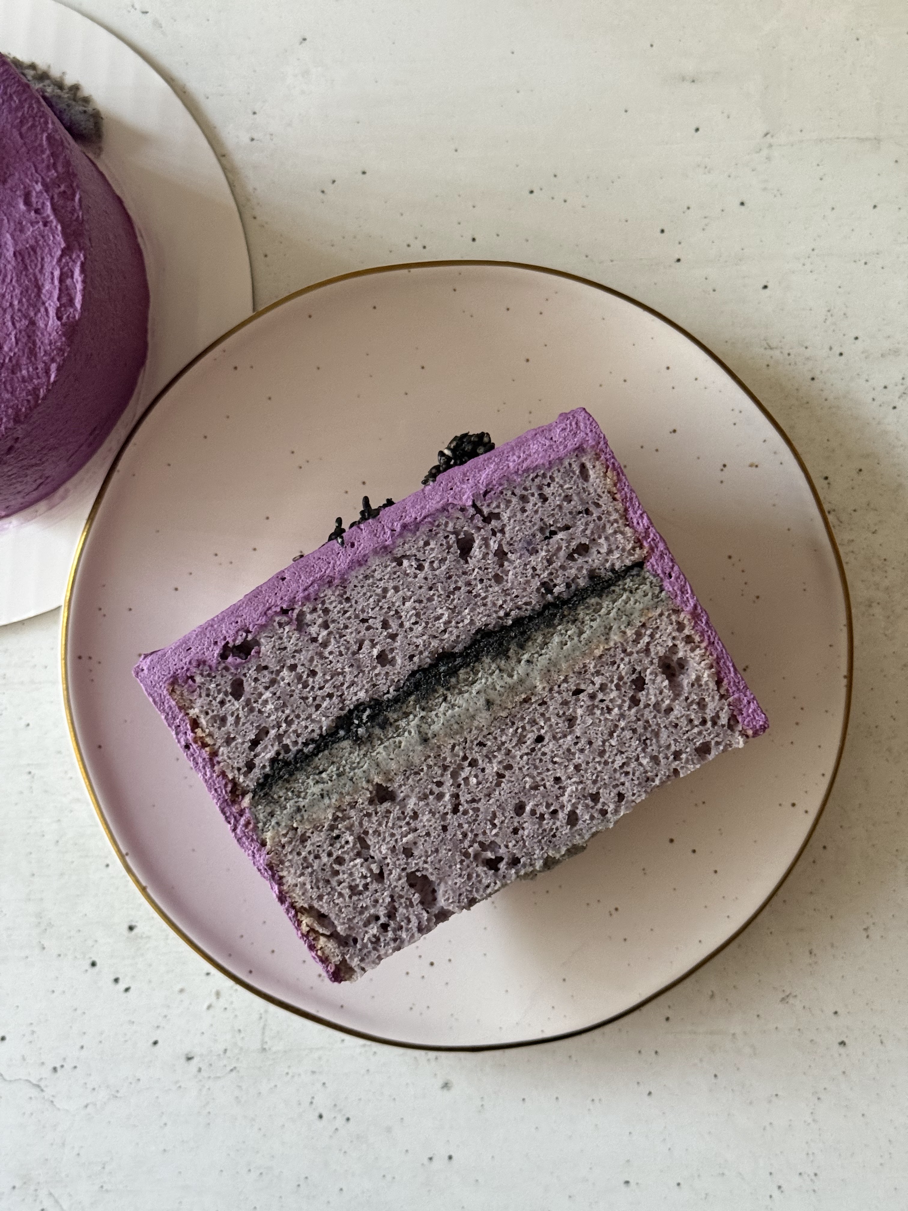 Ube Black Sesame Cake